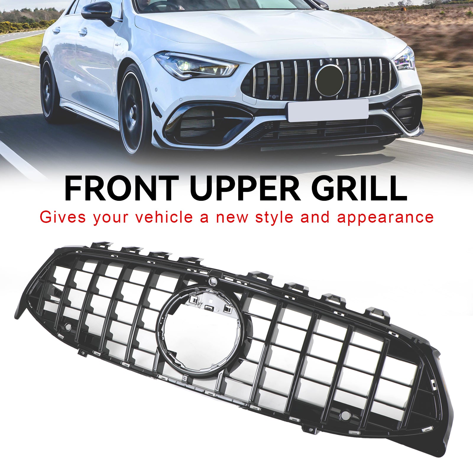 CLA-klasse Mercedes-Benz 2020-2023 W118 C118 GTR Zwarte voorbumpergrille