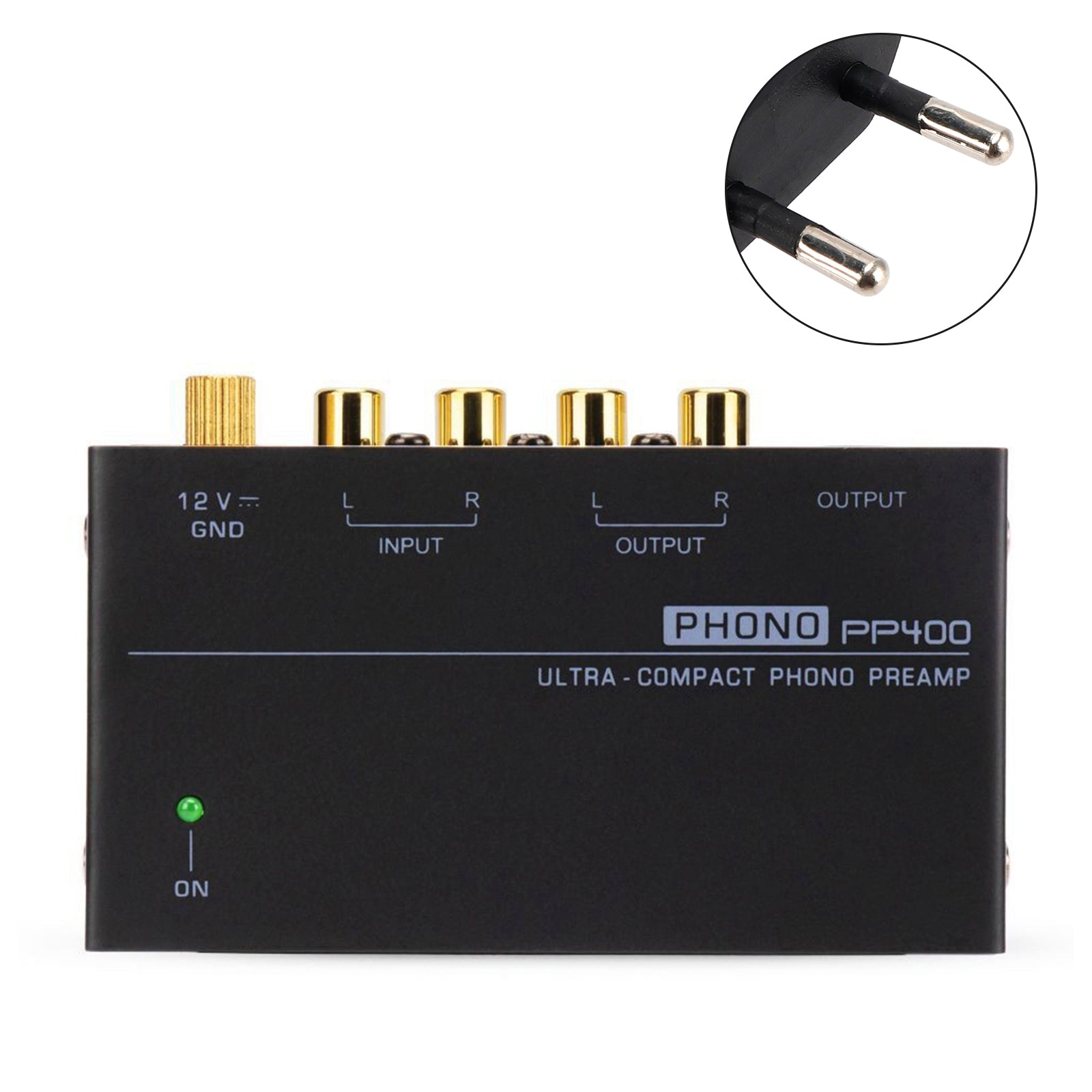 PP400 Ultra-Compact Phono Preamp Preamplifier With RCA 1/4Inch Support TRS Interfaces Preamplificador Phono Preamp