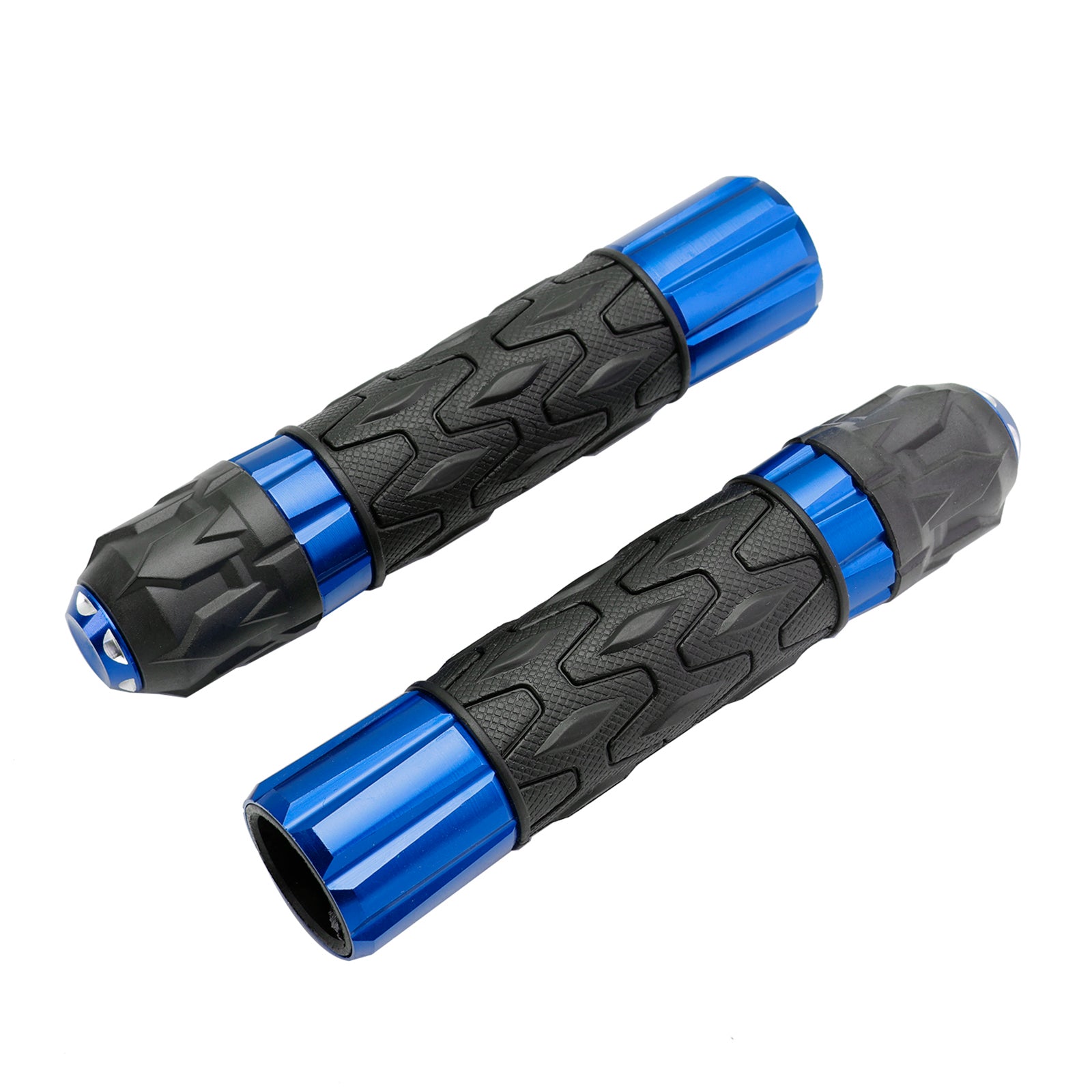 7/8"/22mm Motorfiets Stuur Handgrepen CNC Universeel Rood Voor Motorfietsen Zilver