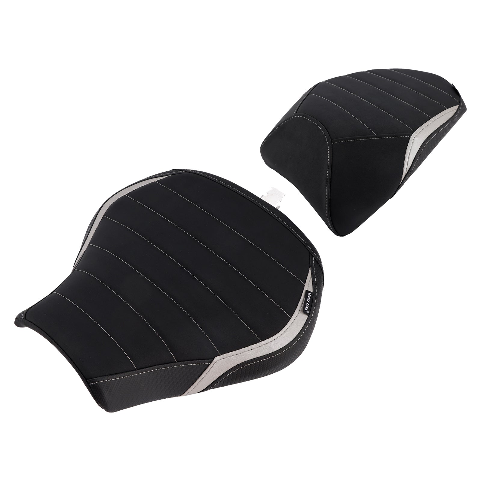 Driver&Passenger Seat Kit Rear Cushion Gray For Kawasaki Ninja H2 Sx 2022-2025