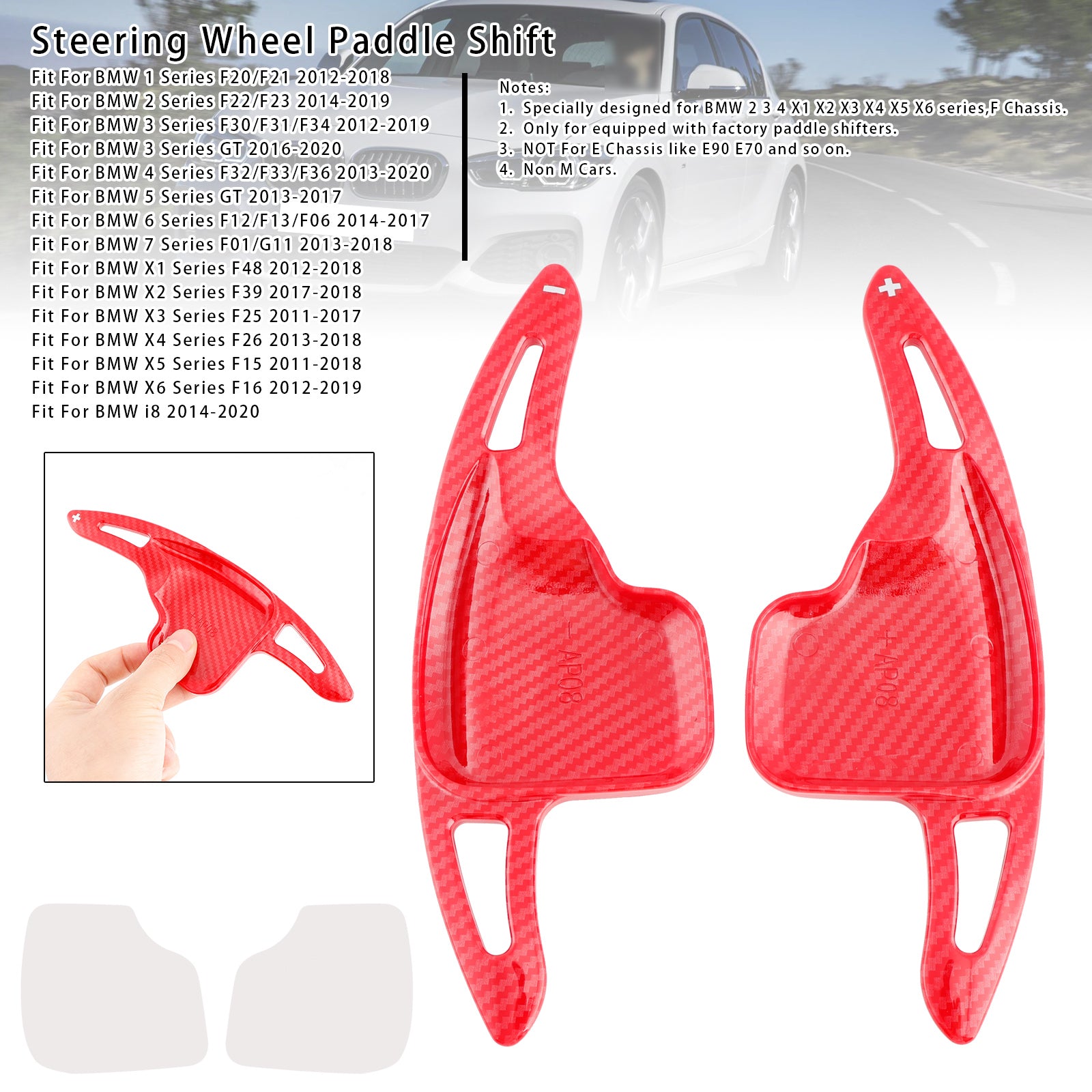 Extensiones de palanca de cambios del volante para BMW F22 F23 X1 X6