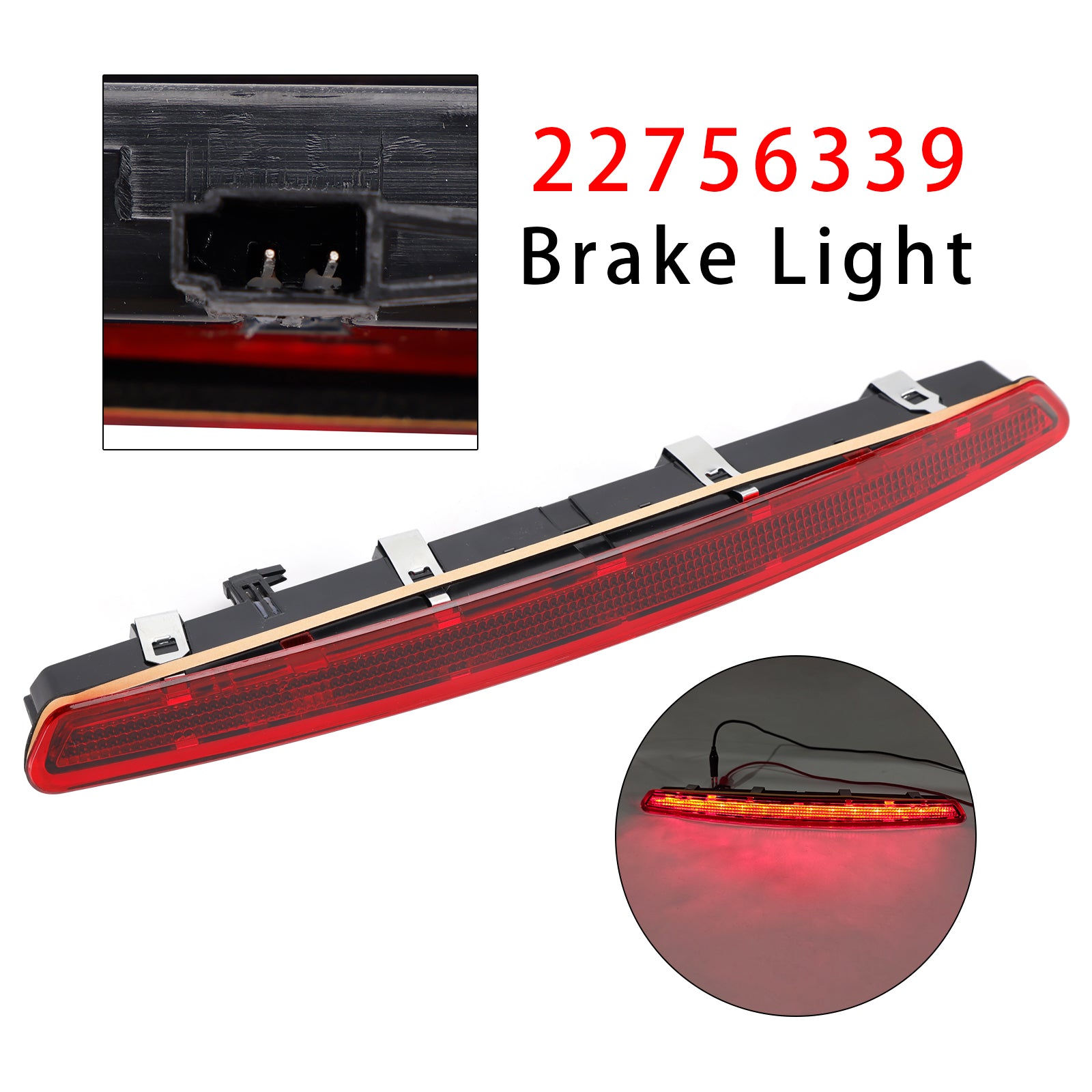 Rear High Mount Stop Light For Vauxhall/Opel Insignia A Mk1 2013-17 Facelift Red