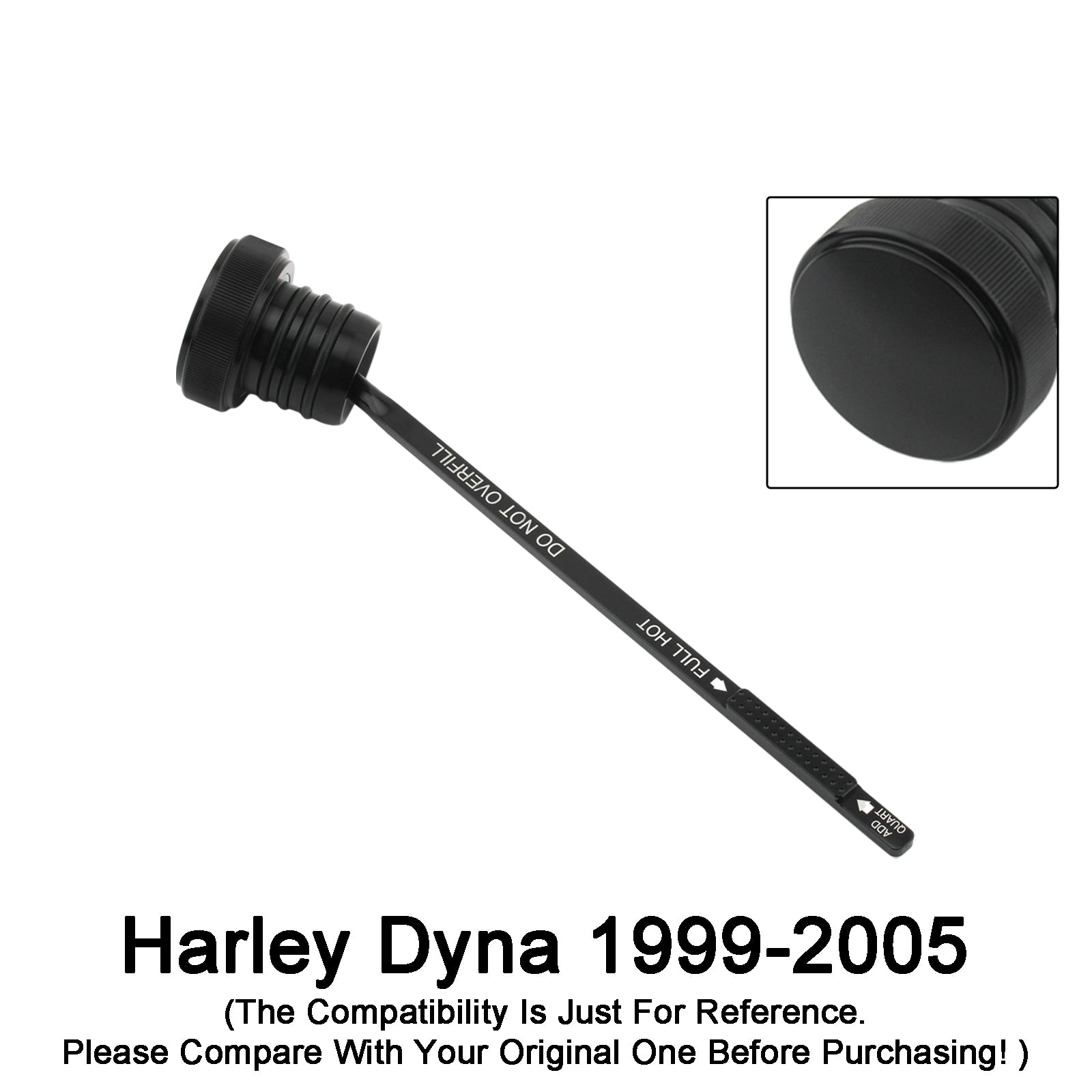 Tapón de tapa de tanque de varilla medidora de aceite 0710-0150 para Super Glid FXD FXDX FXDL Dyna 99-05