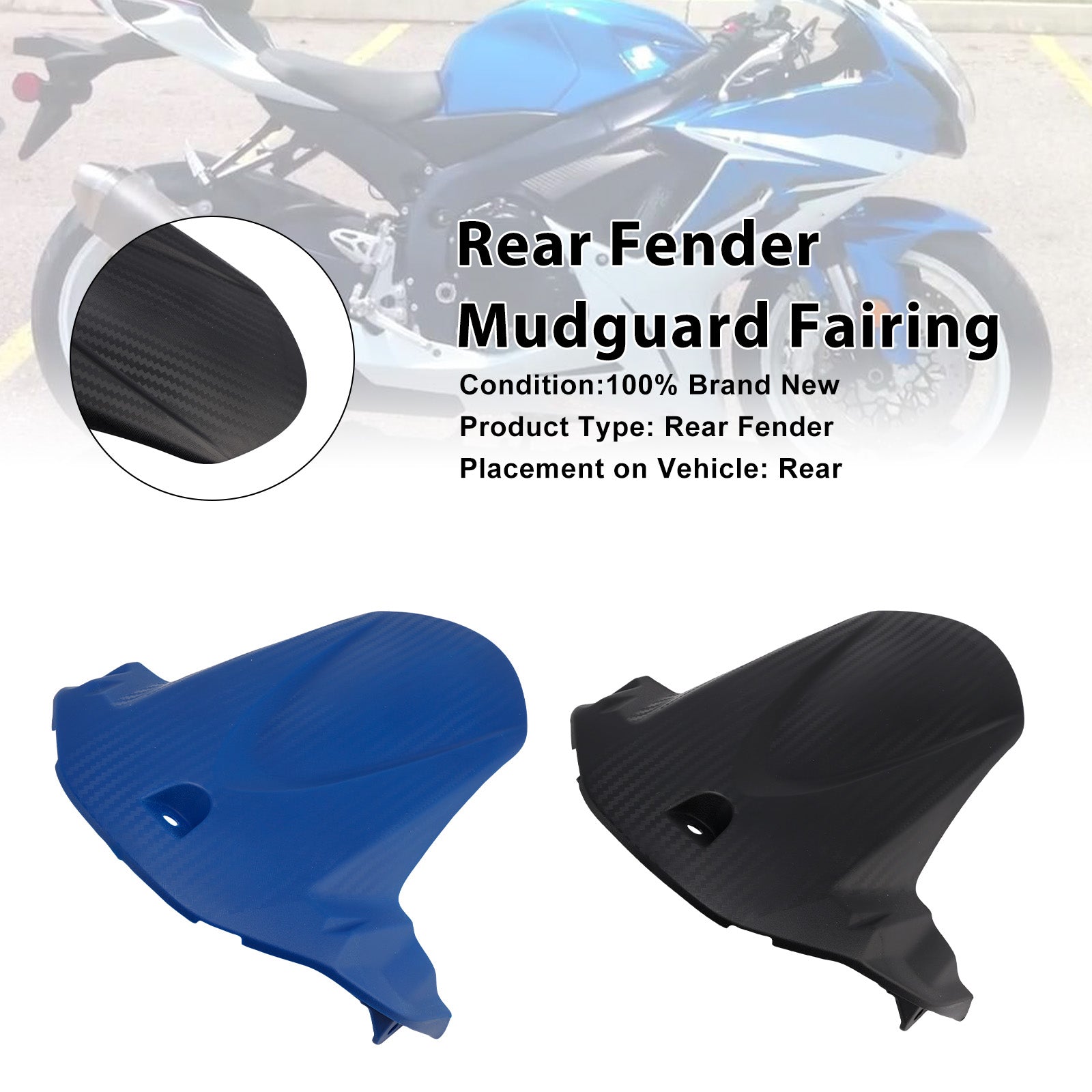 For Suzuki GSX-R600 2011-2025 Rear Fender Mudguard Fairing