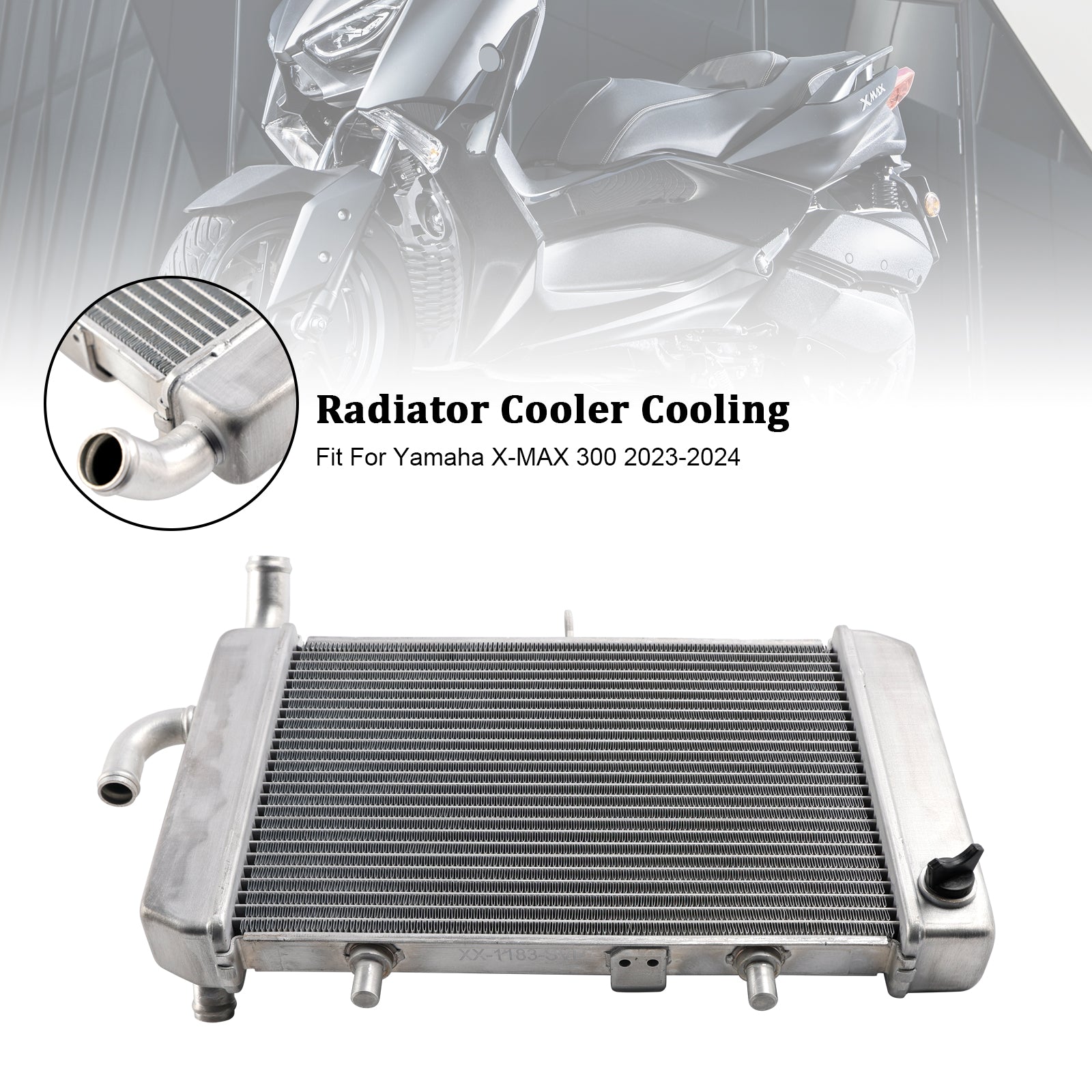 2023-2024 Yamaha X-Max 300 Xmax Radiator kjølemotor kjøler