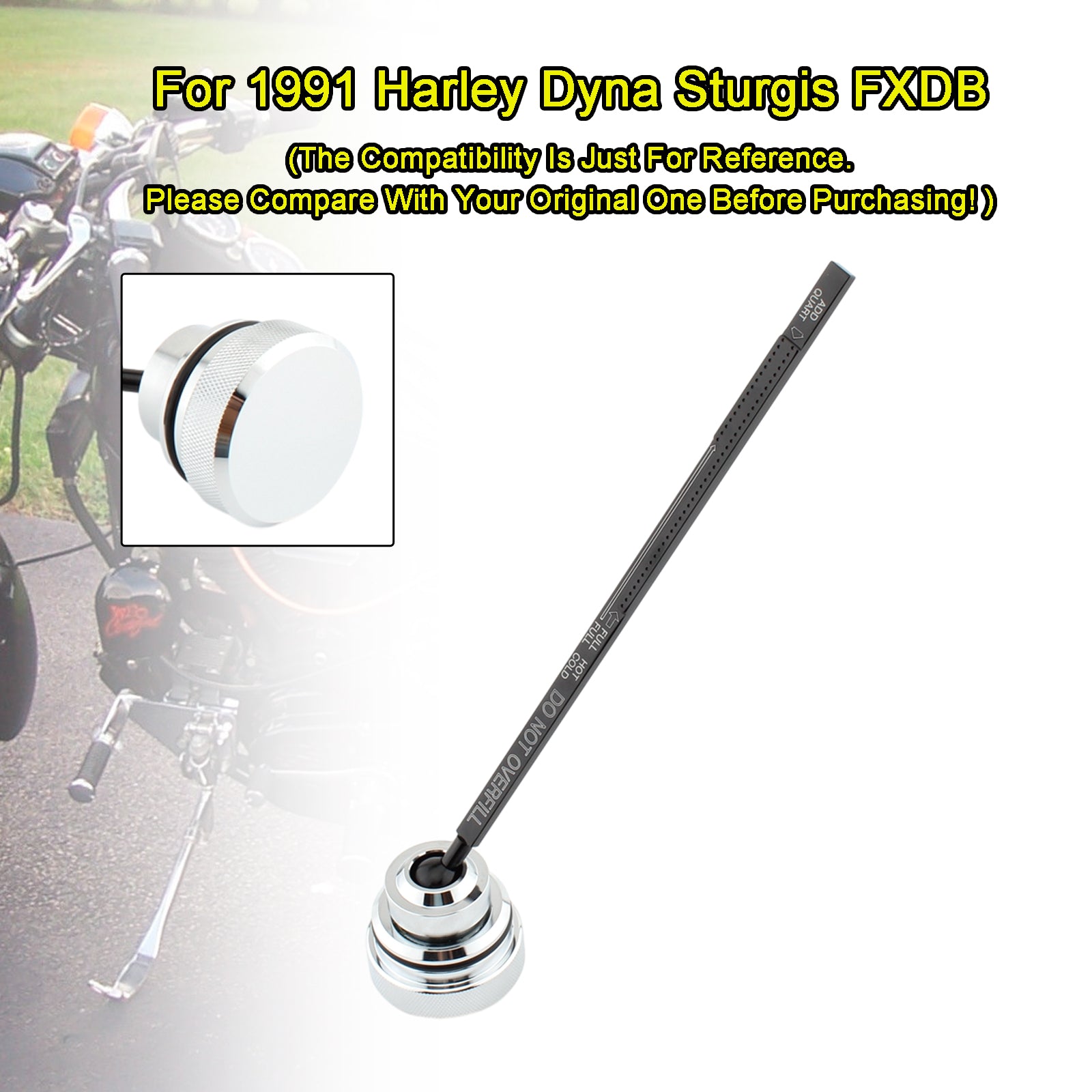 Zátka na uzáver olejovej mierky pre dynu široké kĺzanie FXDL 1991-1998 0710-0001