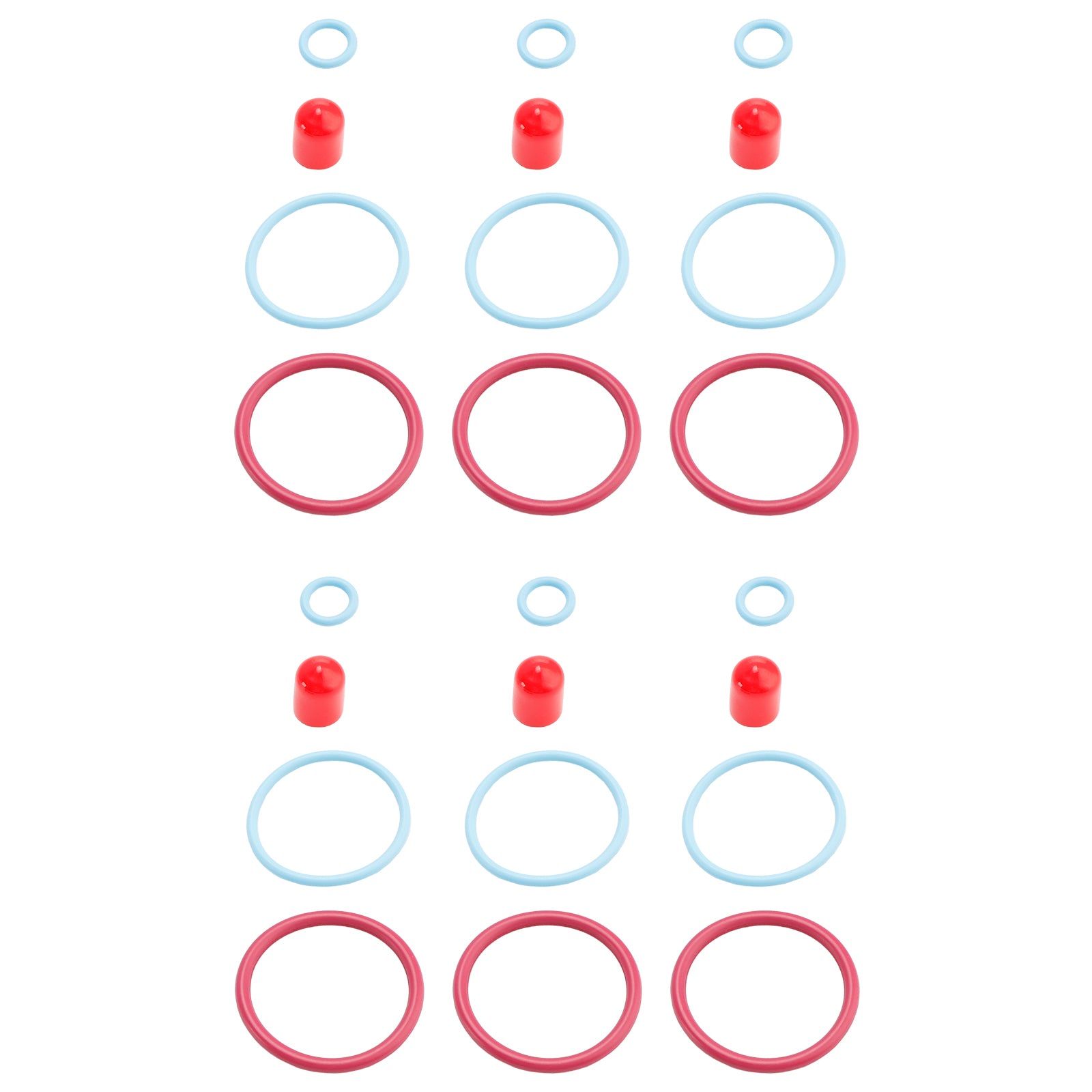 CAT C15/3406E Externé 6ks palivové vstrekovače TEAL O-RING KIT NASTAVENIE CATERPILLAR 2481394 248-394 189-5390 1895390
