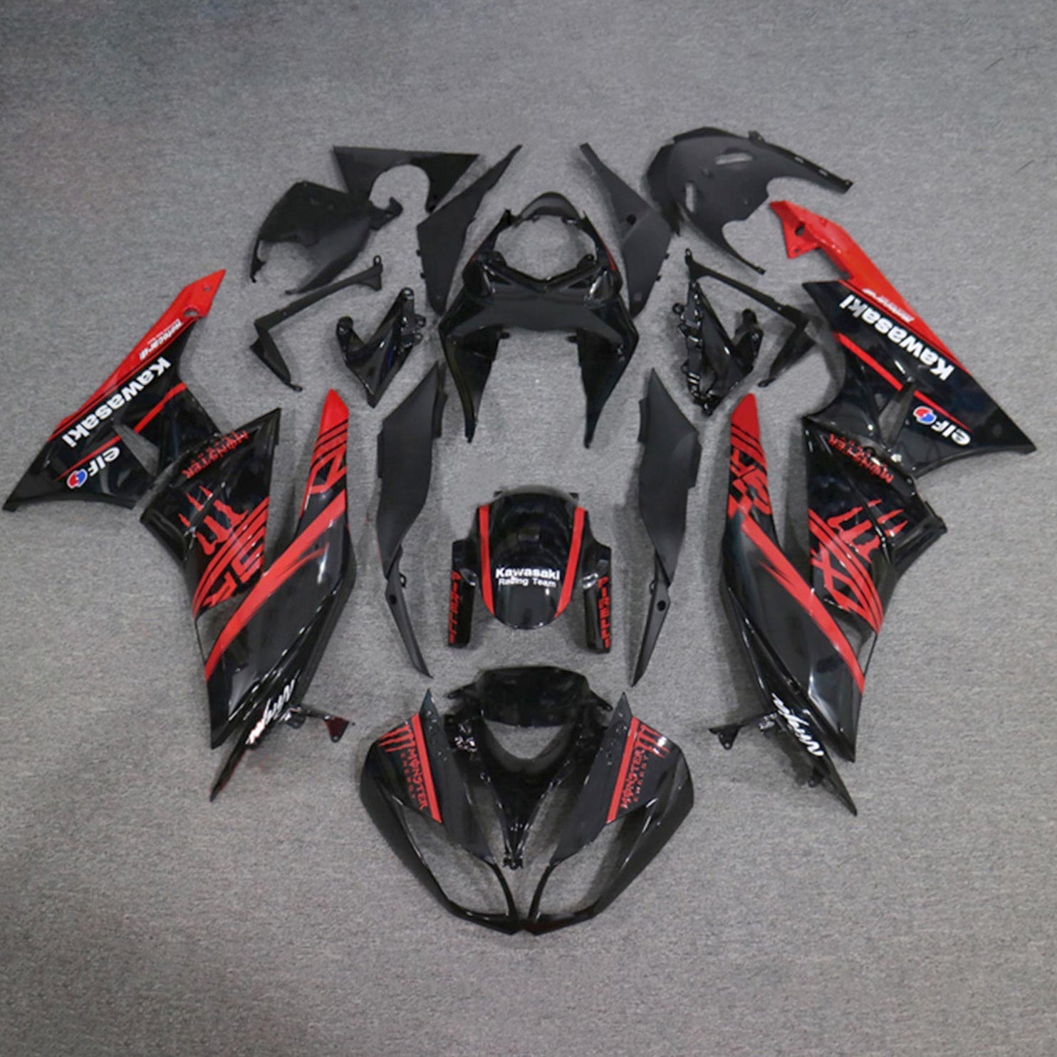 2009-2012 KAWASAKI ZX6R 636 Kit de carénage Kit de carrosserie en plastique Abs