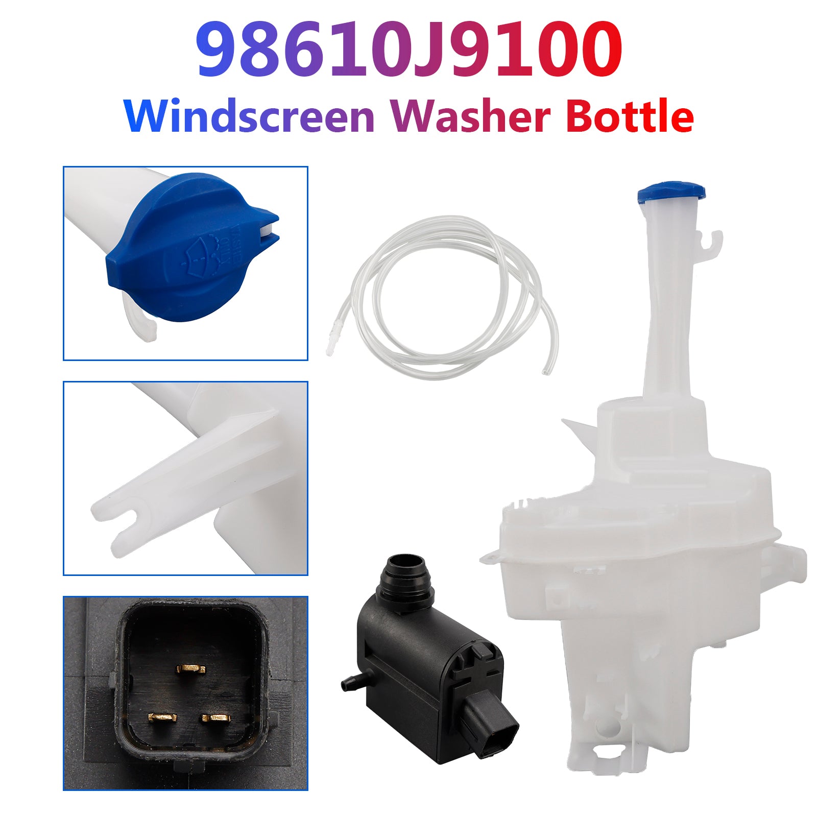 Windscreen Washer Bottle With Pump Sensor & Cap for Hyundai Kona 2018-2021