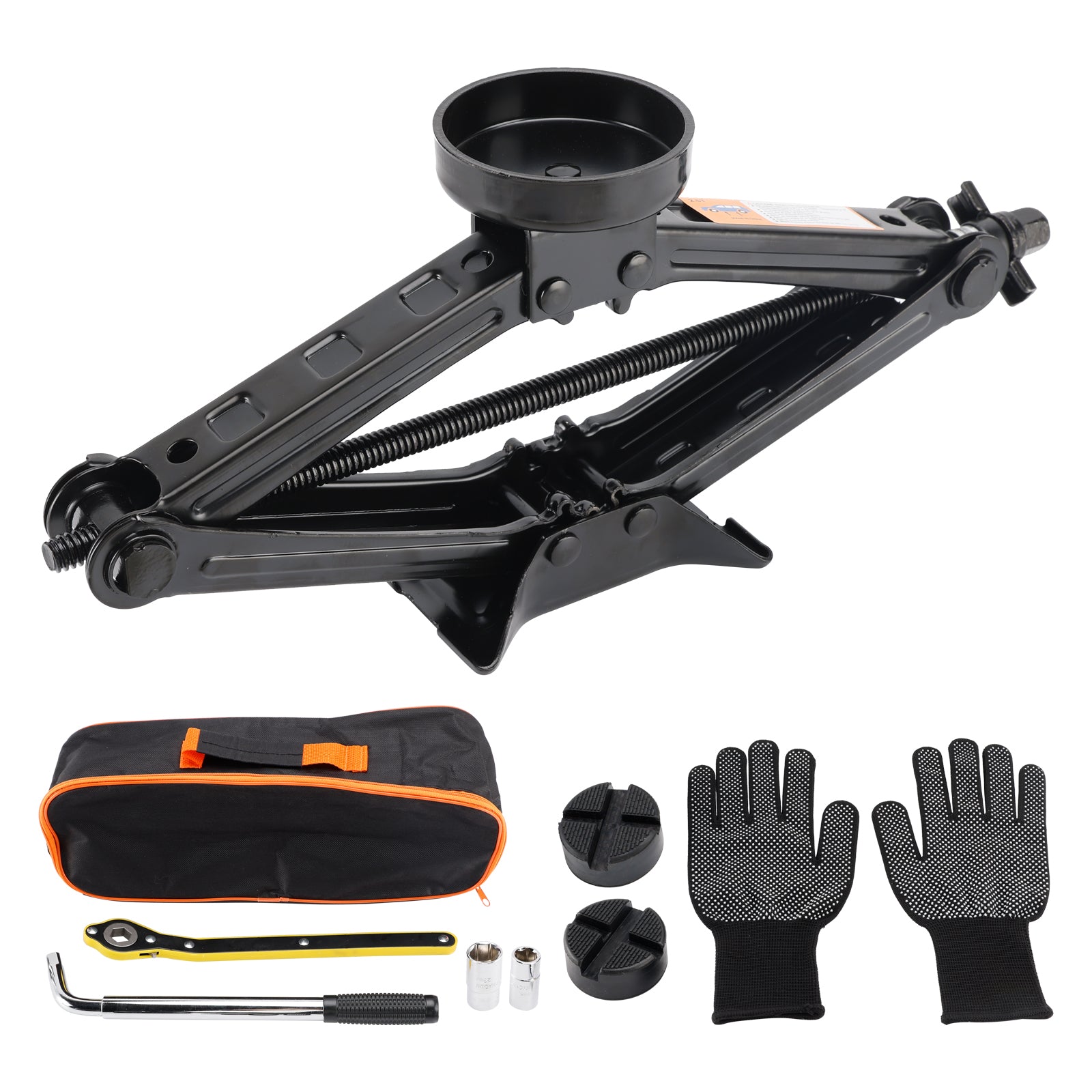 Car Jack 2,5 T/2500 kg Universal Scissor Jack Hjulstagsnyckel för SUV MPV