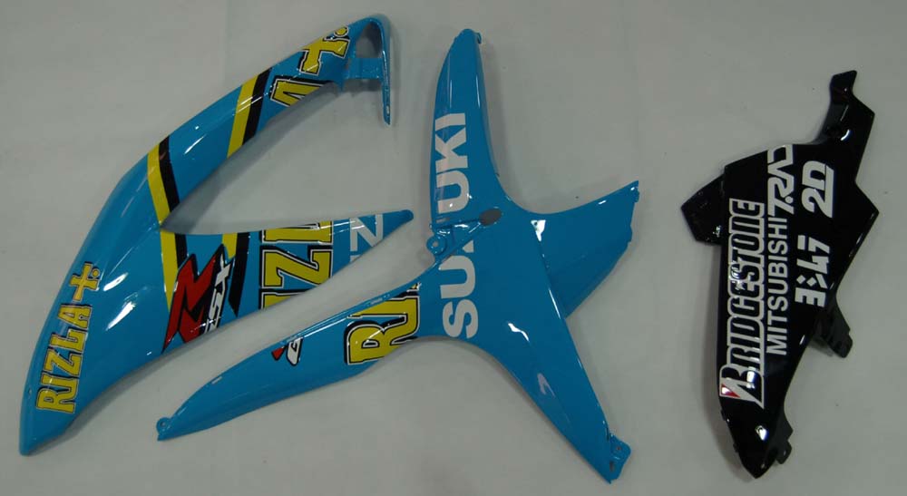 2008-2010 SUZUKI GSXR 600 750 BLUE RIZLA RACING FAINGS GÉNÉRIC