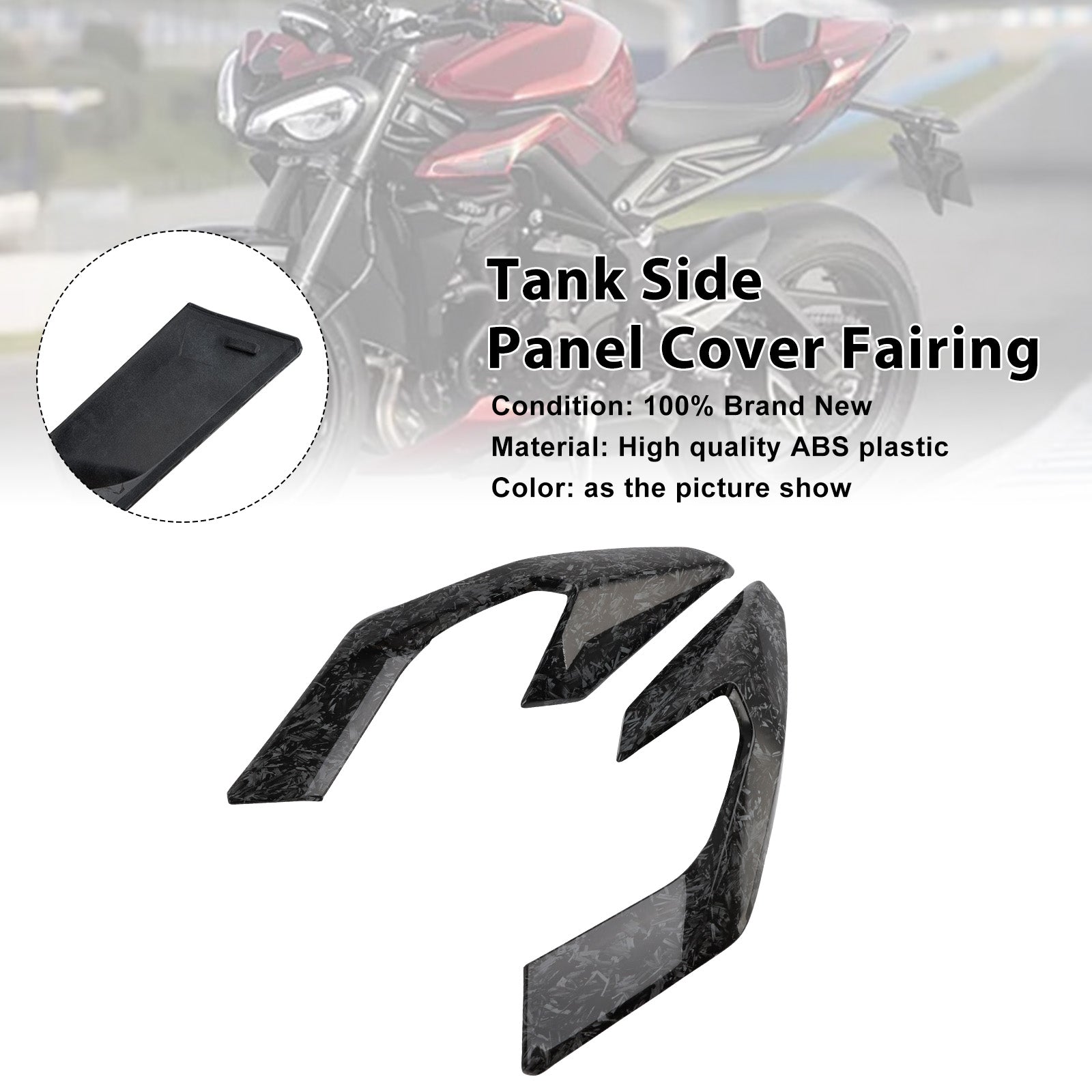 2023-2025 Street Triple 765 R/RS Carénage du panneau de couverture latérale du réservoir