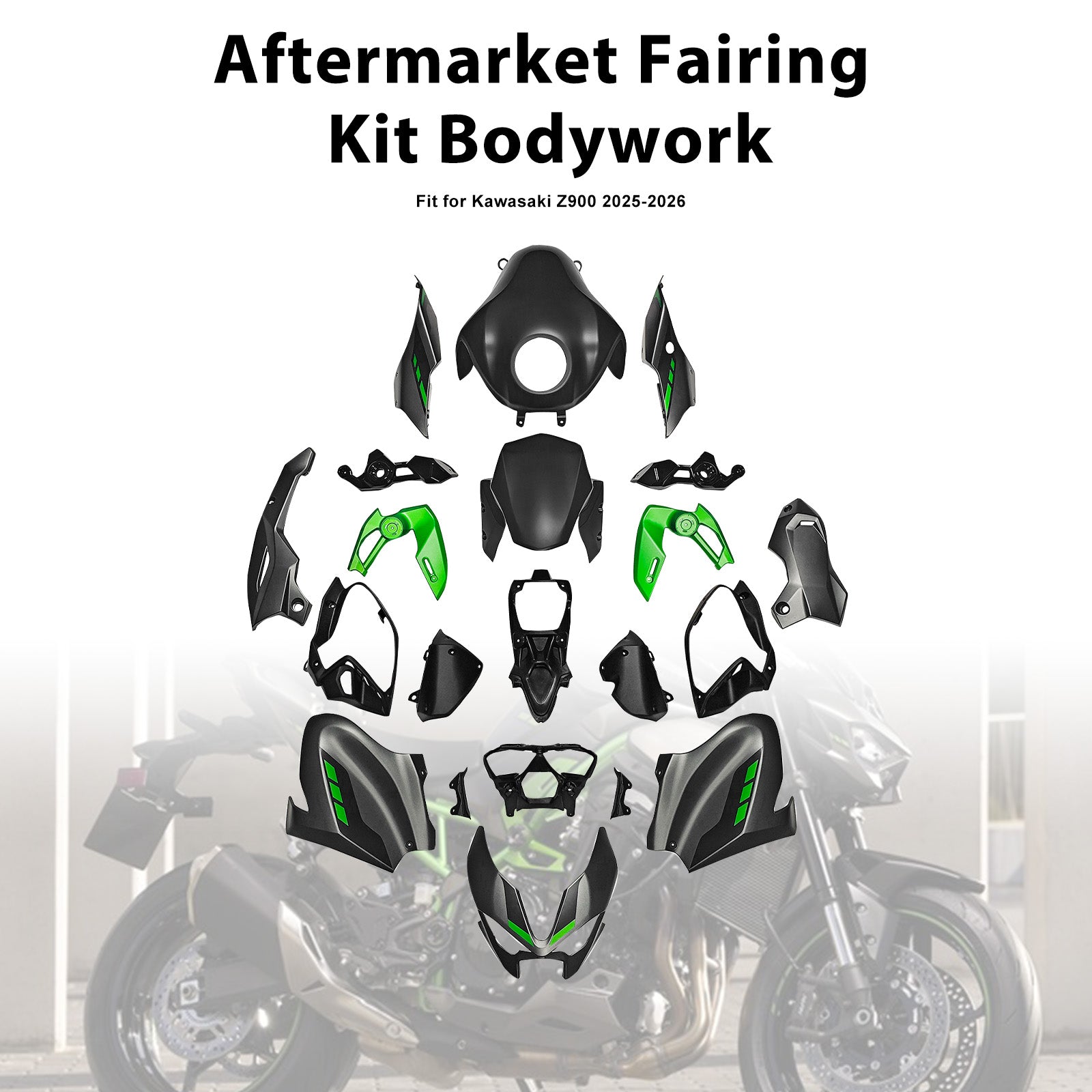 Injection Bodywork Fairing Kit for Kawasaki Z900 2025-2026