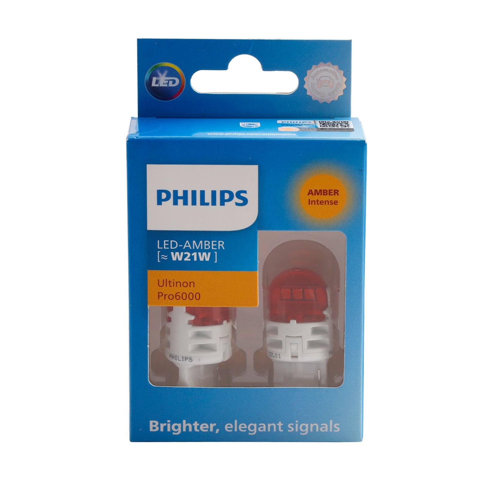 Bilbelysning LED-AMBER Ultinon Pro6000 WY21W W21W 11065AU60 För PHILIPS