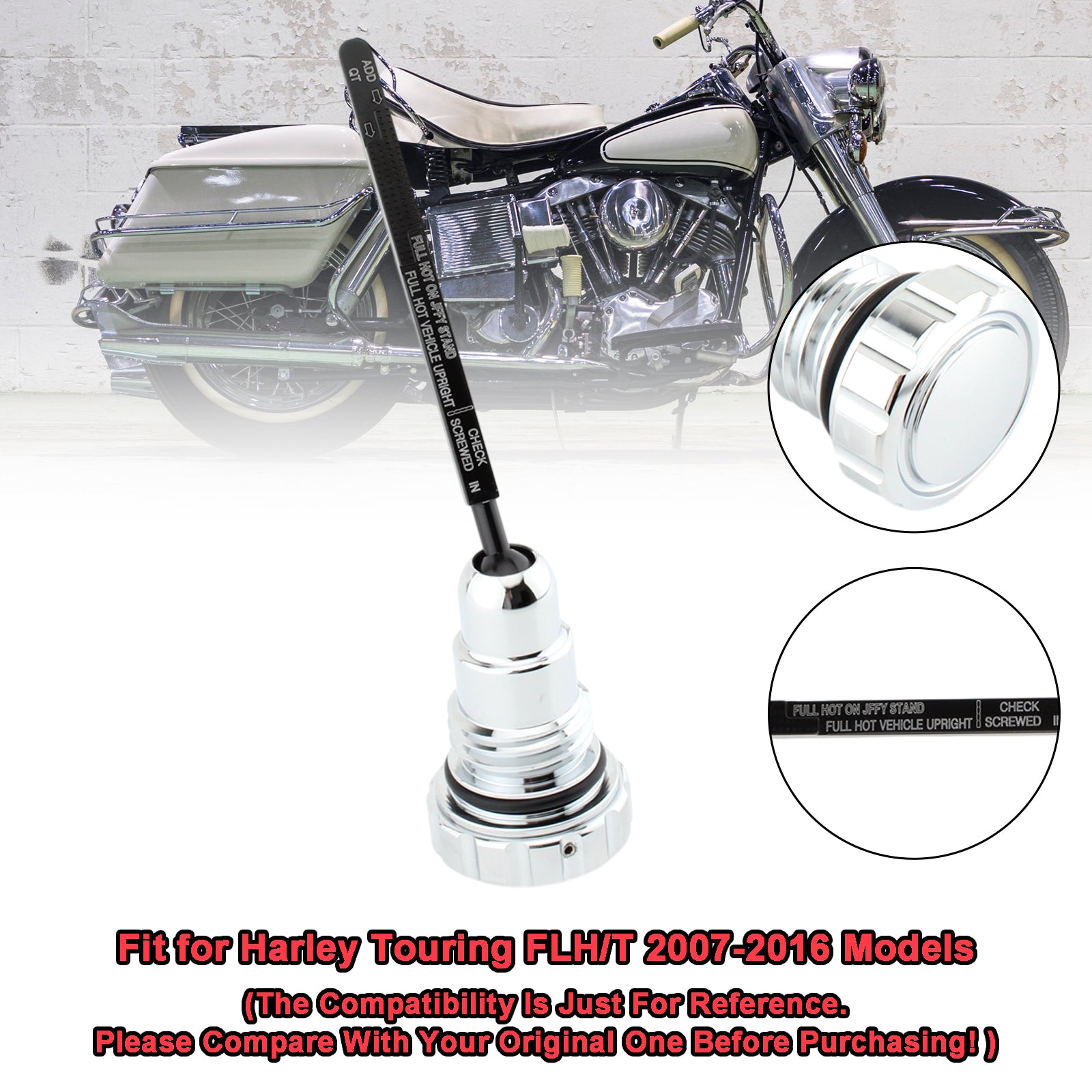 2007-2016 Harley Touring Flh/T Modèles Plug de capuchon de chariot à huile pour la tournée FLH/T