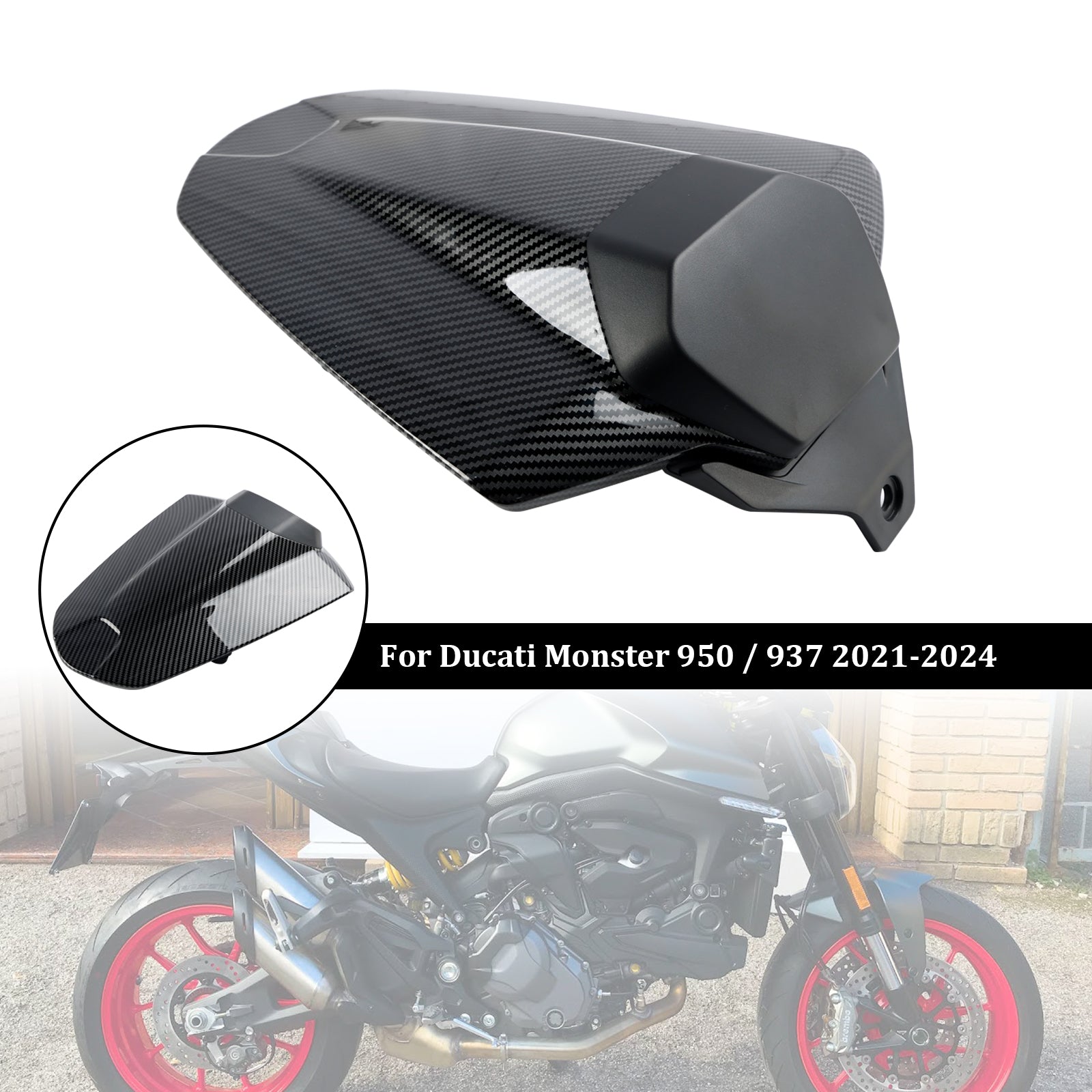 2021-2024 Ducati Monster 950 937 Hale baksete deksel Fairing Cowl