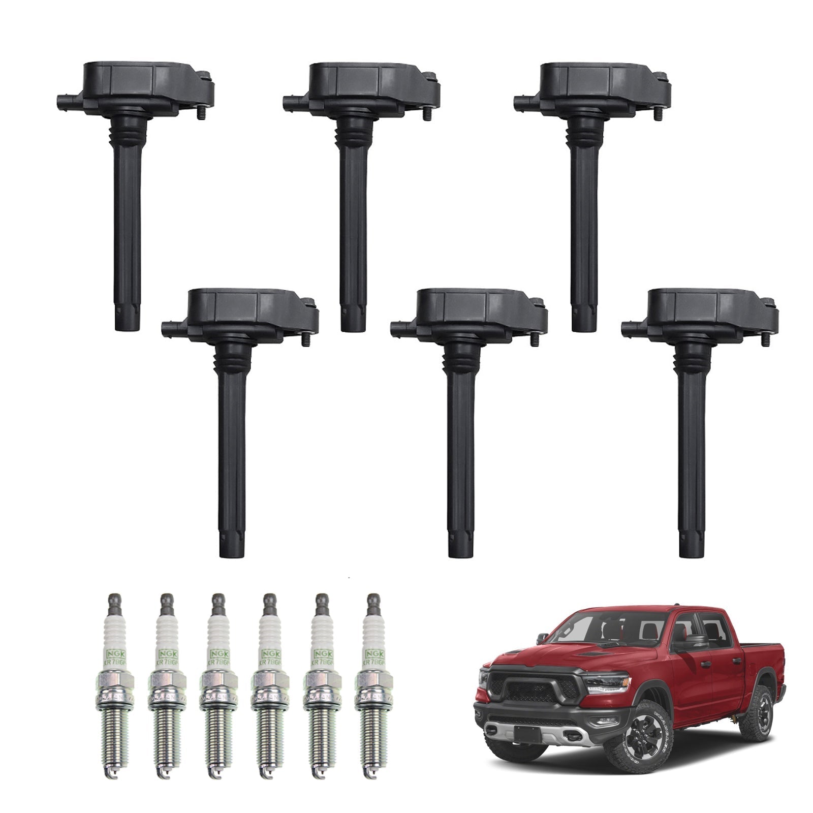 2020-2021 Chrysler Voyager 3.6L 6 stuks Bobine + Bougie UF807 0221504038 68223569AB