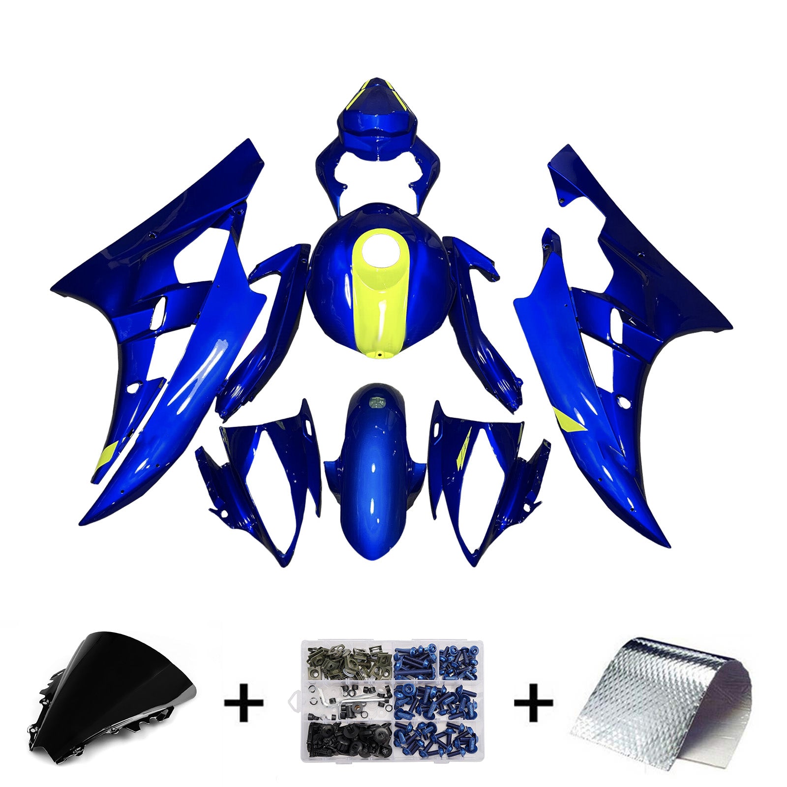 Kit de carénage d'injection carrosserie plastique ABS pour Yamaha YZFR6 YZF-R6 2006-2007