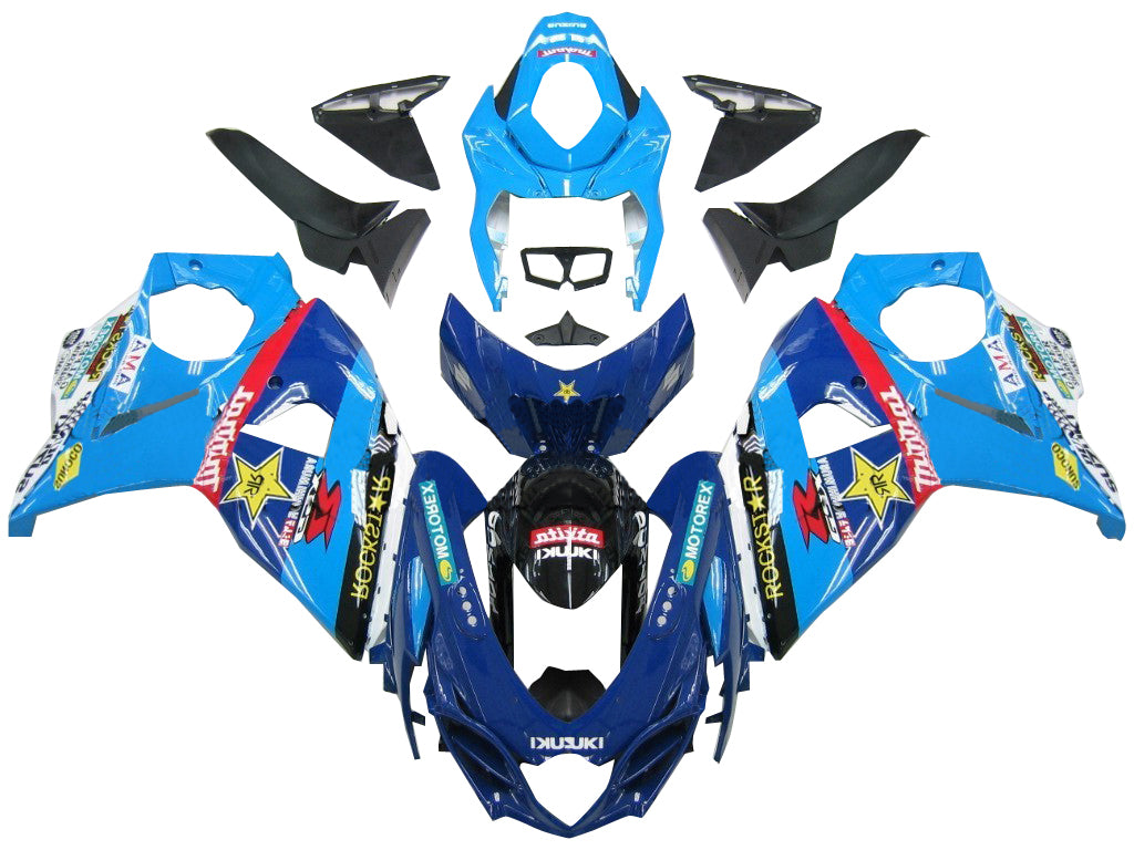 2009-2016 Suzuki GSXR 1000 Fairings Blue Rockstar Racing Generic