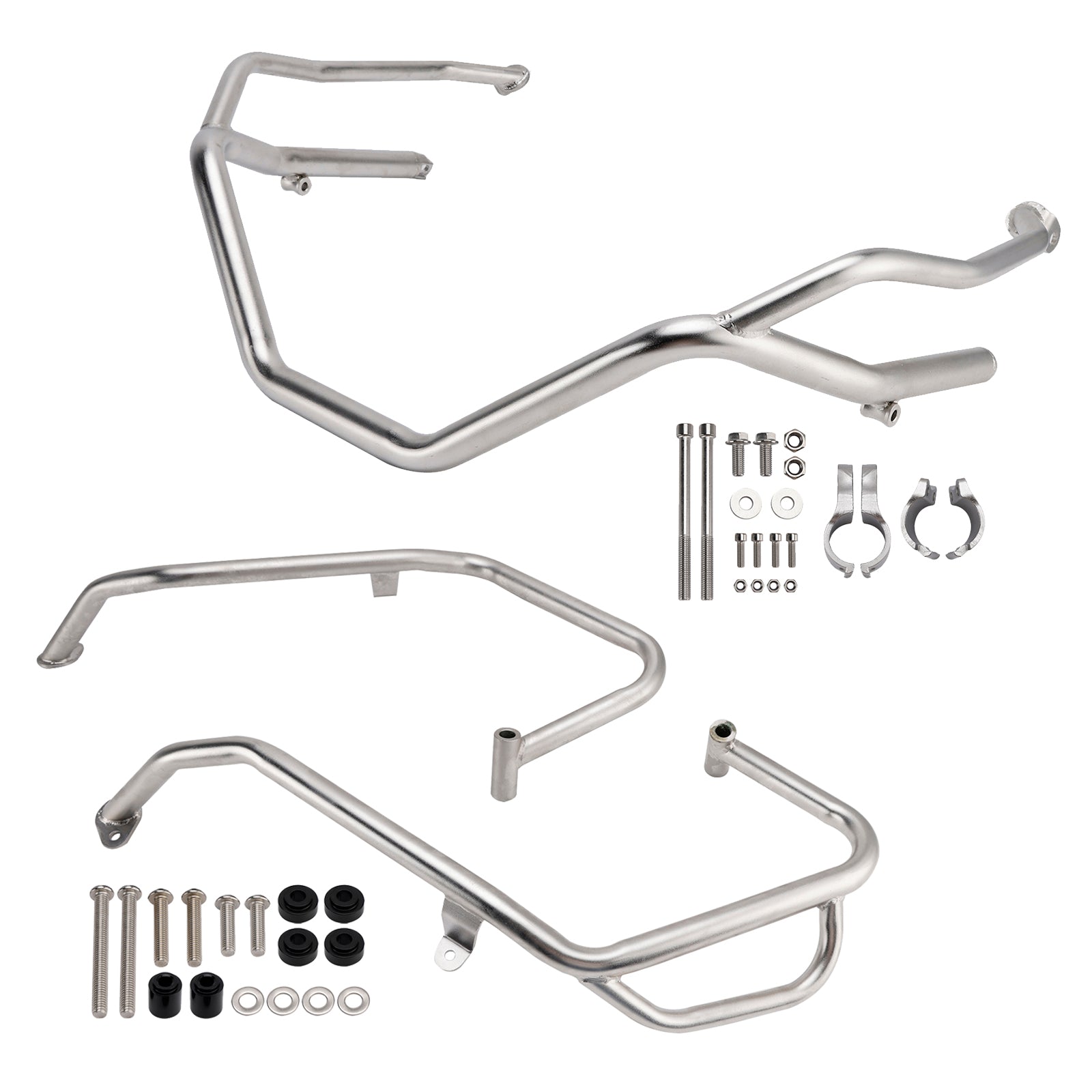 Upper Lower Kit Engine Guard Frame Crash Bar Silver For Honda X-Adv 750 2025+