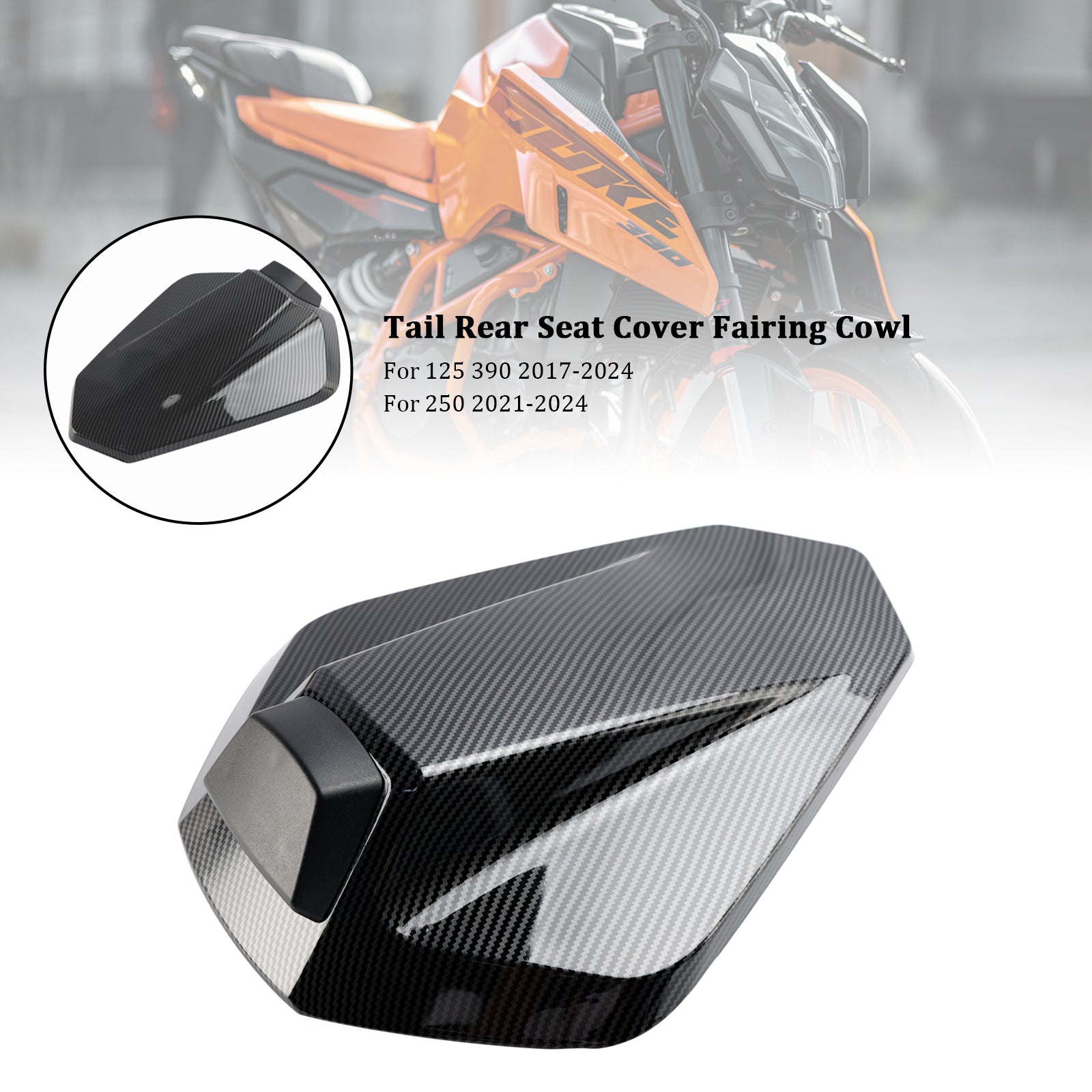 2017-2024 125 250 390 haler baksete deksel Fairing Cowl