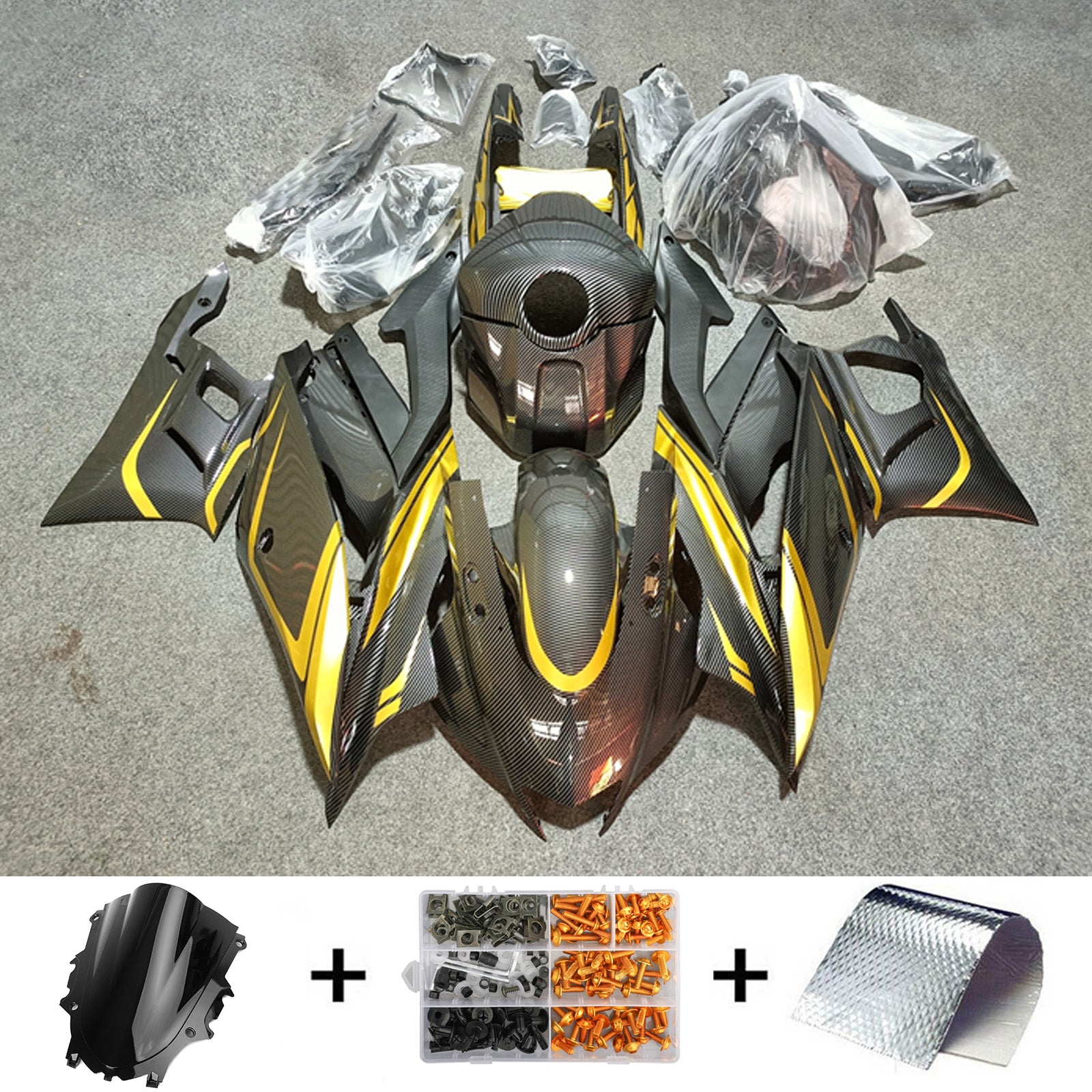 2022-2023 Yamaha YZF-R3 R25 Kit de carénage injection de carrosserie en plastique Abs