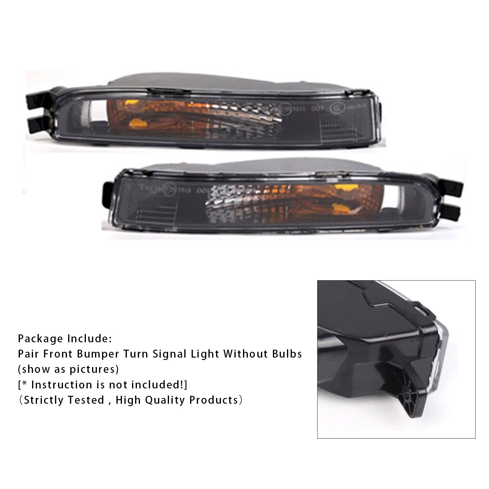 2012-2019 VW Beetle Pair Front Bumper Turn Signal Light Without Bulbs 5C5953041A