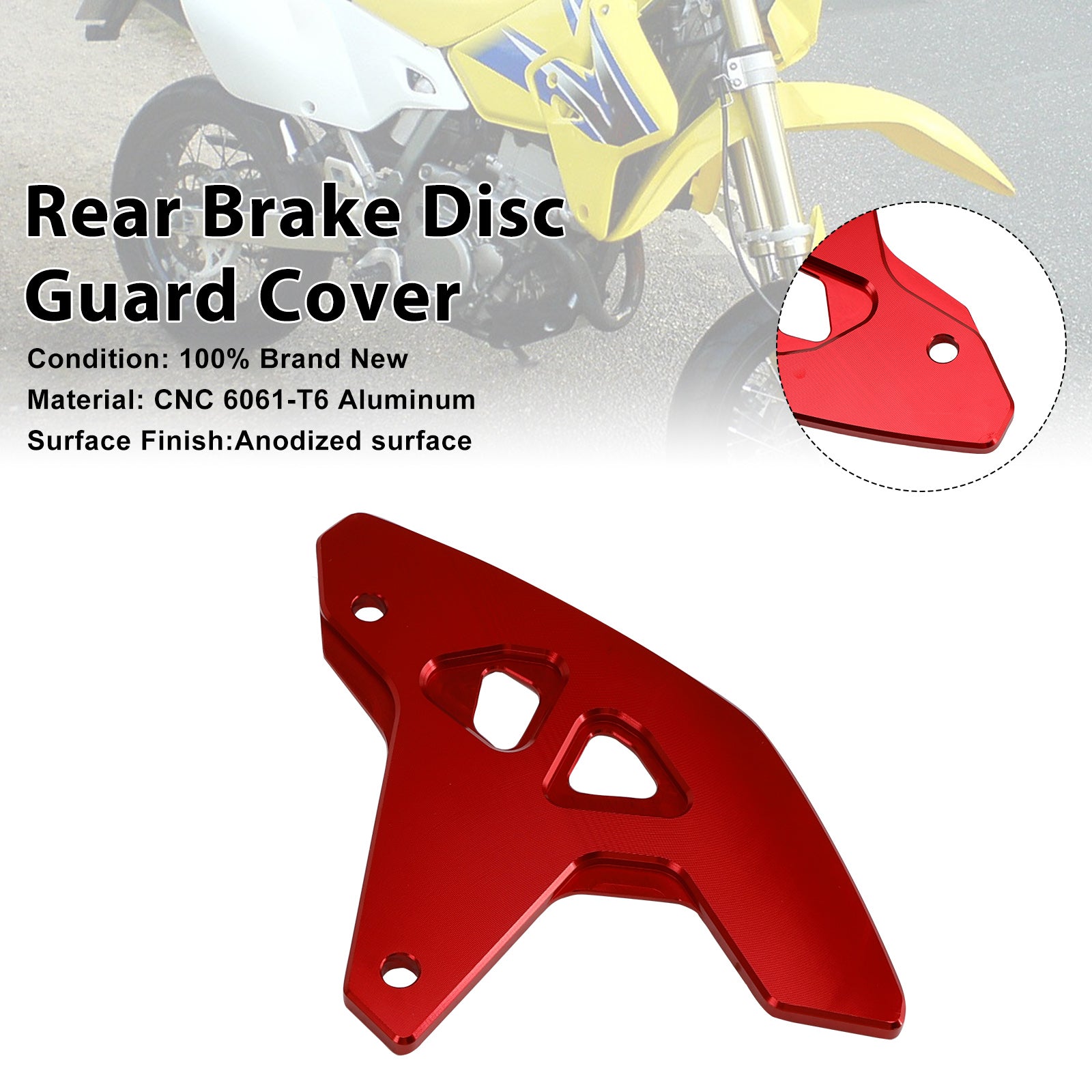 Achterremschijfbeschermer voor Suzuki DR-Z400SM 2000-2024 DRZ400/S/E