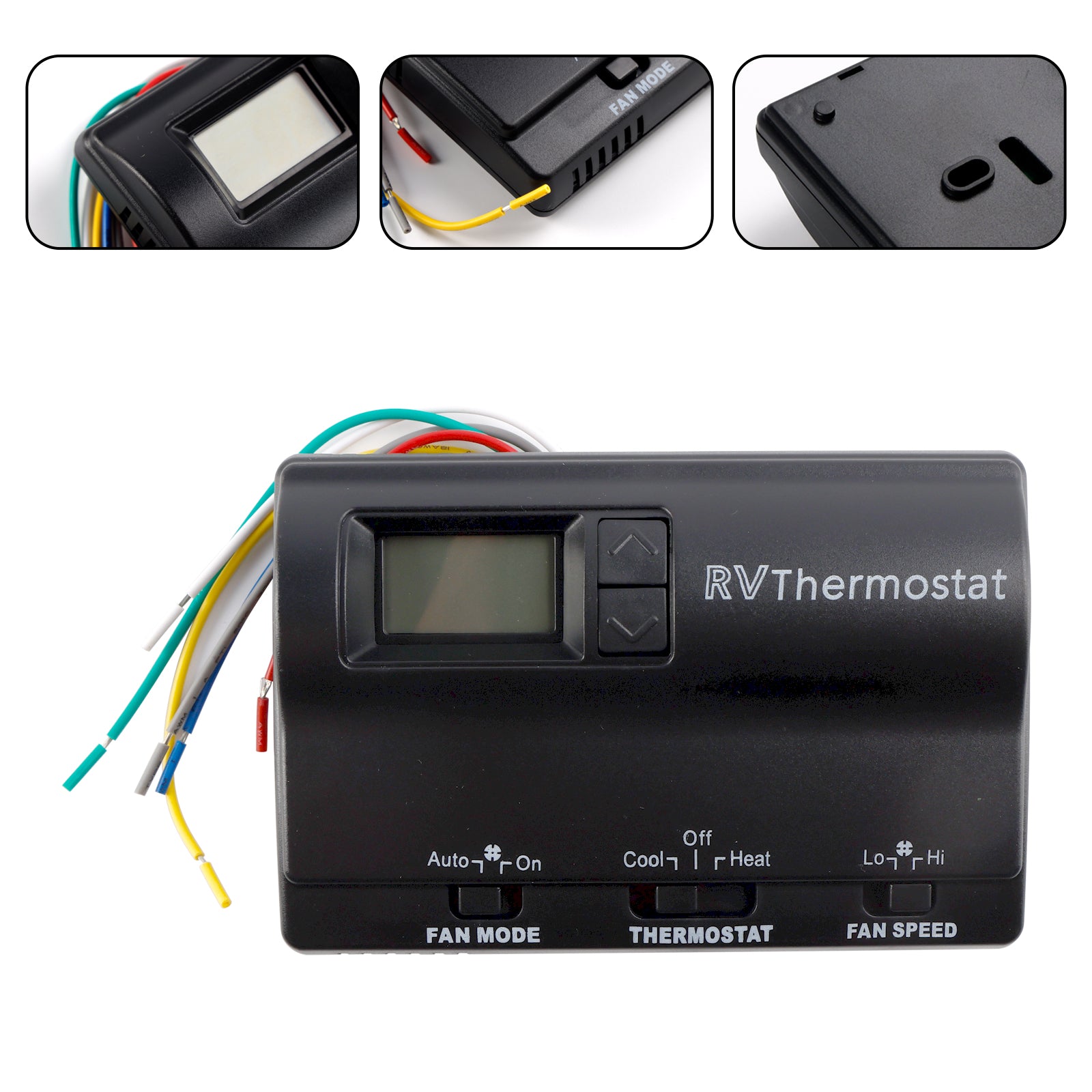 Heat/Cool Digital Thermostat Replacement Compatible with Coleman 83303362 Black