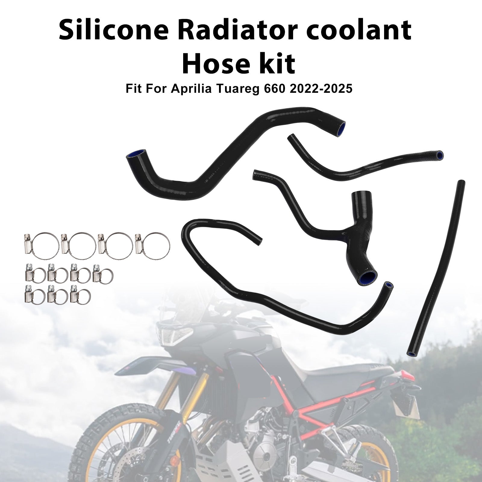 2022-2025 Aprilia Tuareg 660 Silicone Radiator coolant Hose