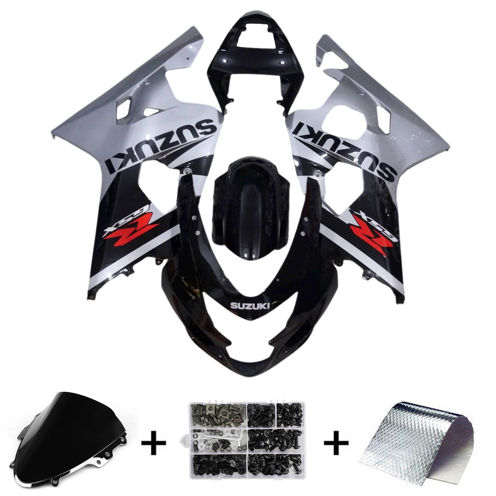 2004-2005 Suzuki GSXR 600/750 K4 Injeksjon Fairing Kit Bodywork Plastic ABS
