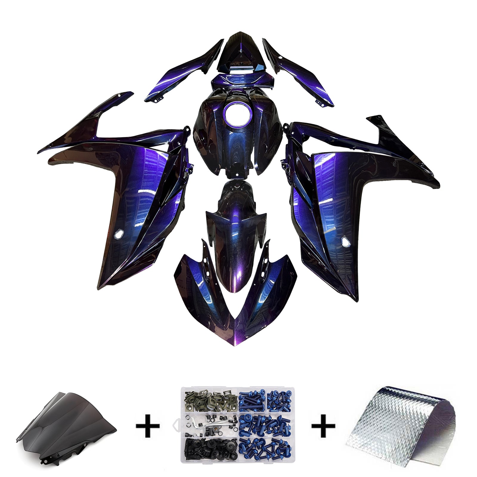 Kit de carénage d'injection carrosserie ABS pour Yamaha YZF-R3 2014-2018 R25 2015-2017