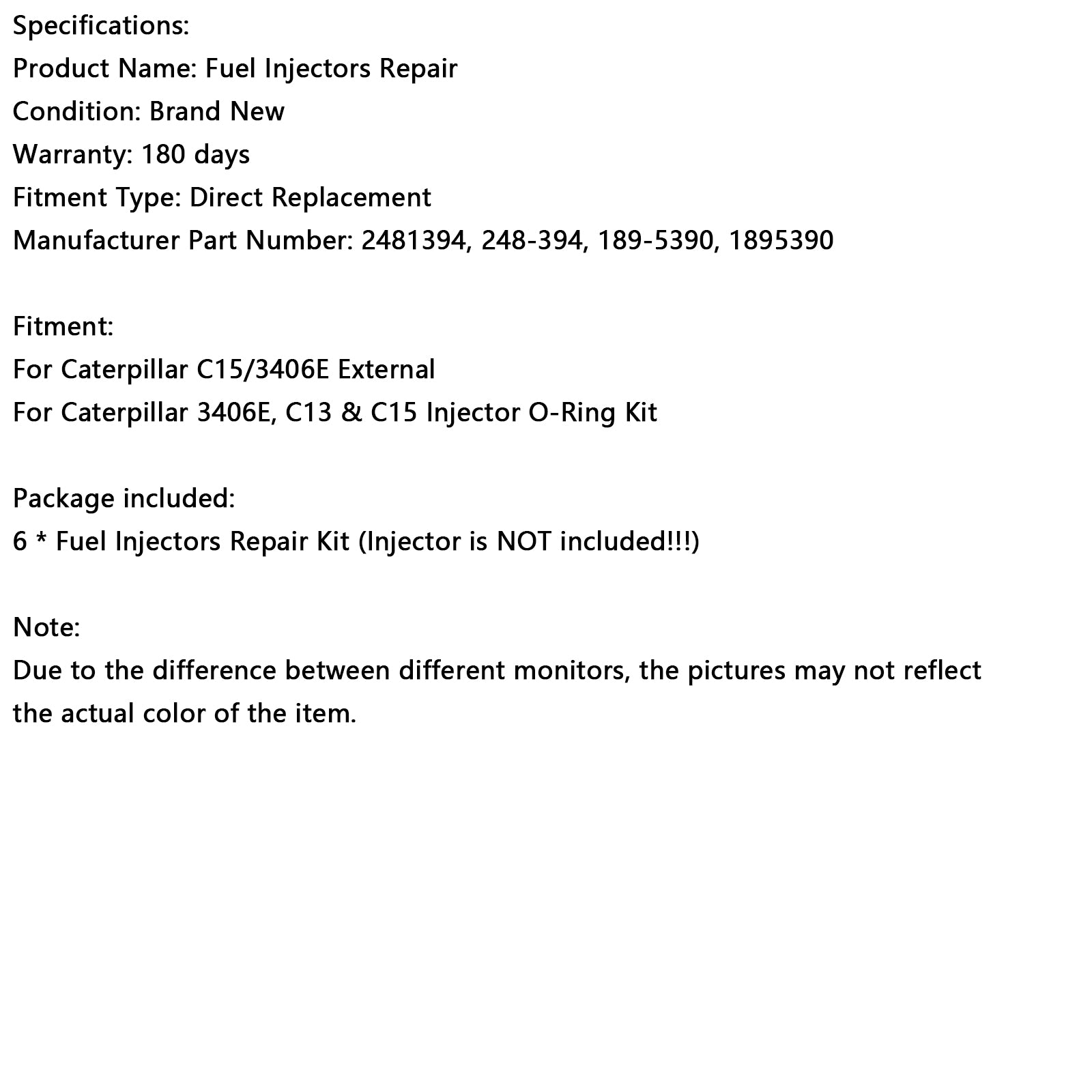 CAT C15/3406E Externé 6ks palivové vstrekovače TEAL O-RING KIT NASTAVENIE CATERPILLAR 2481394 248-394 189-5390 1895390