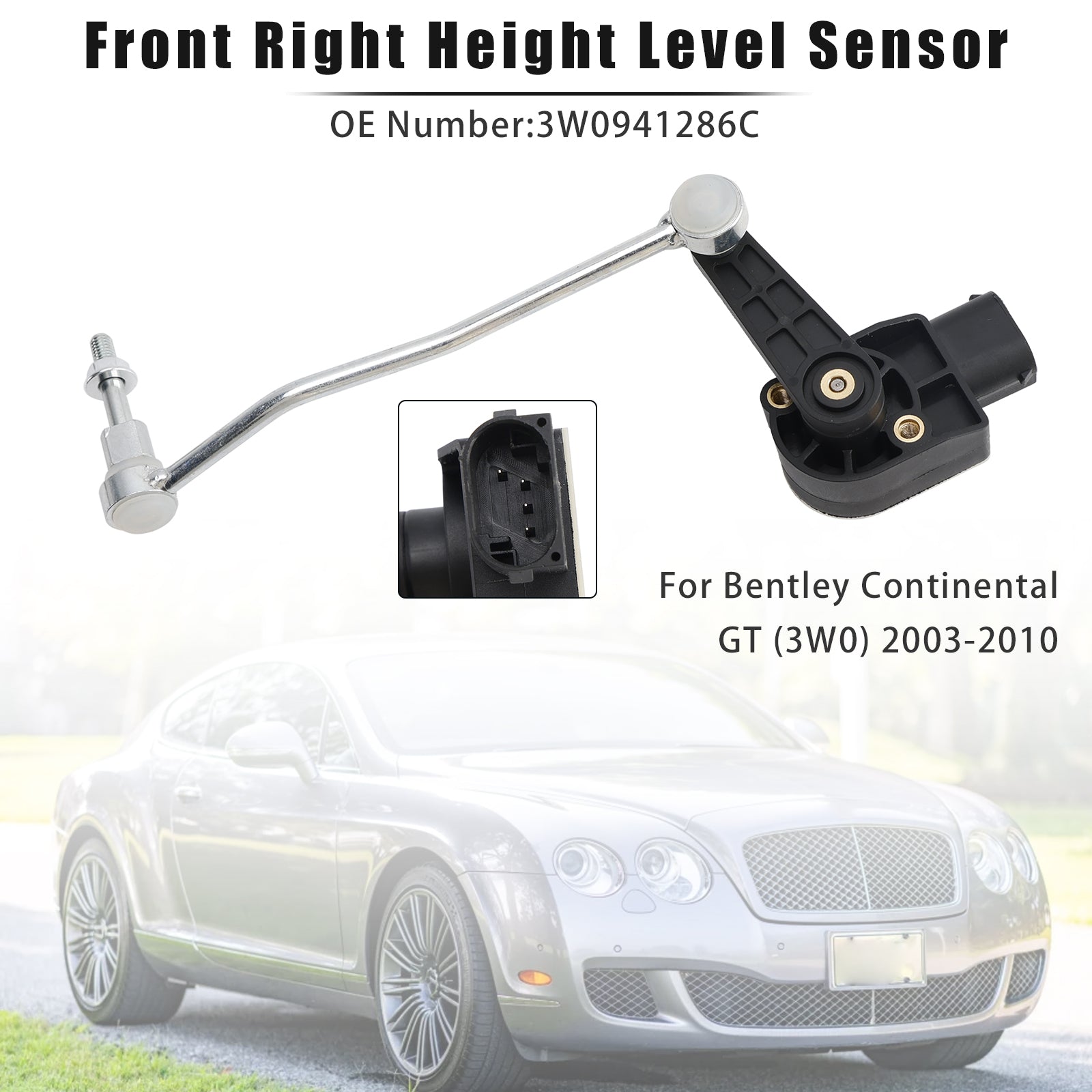 Front Right Height Level Sensor 3W0941286C For Bentley Continental GT (3W0) 03-10
