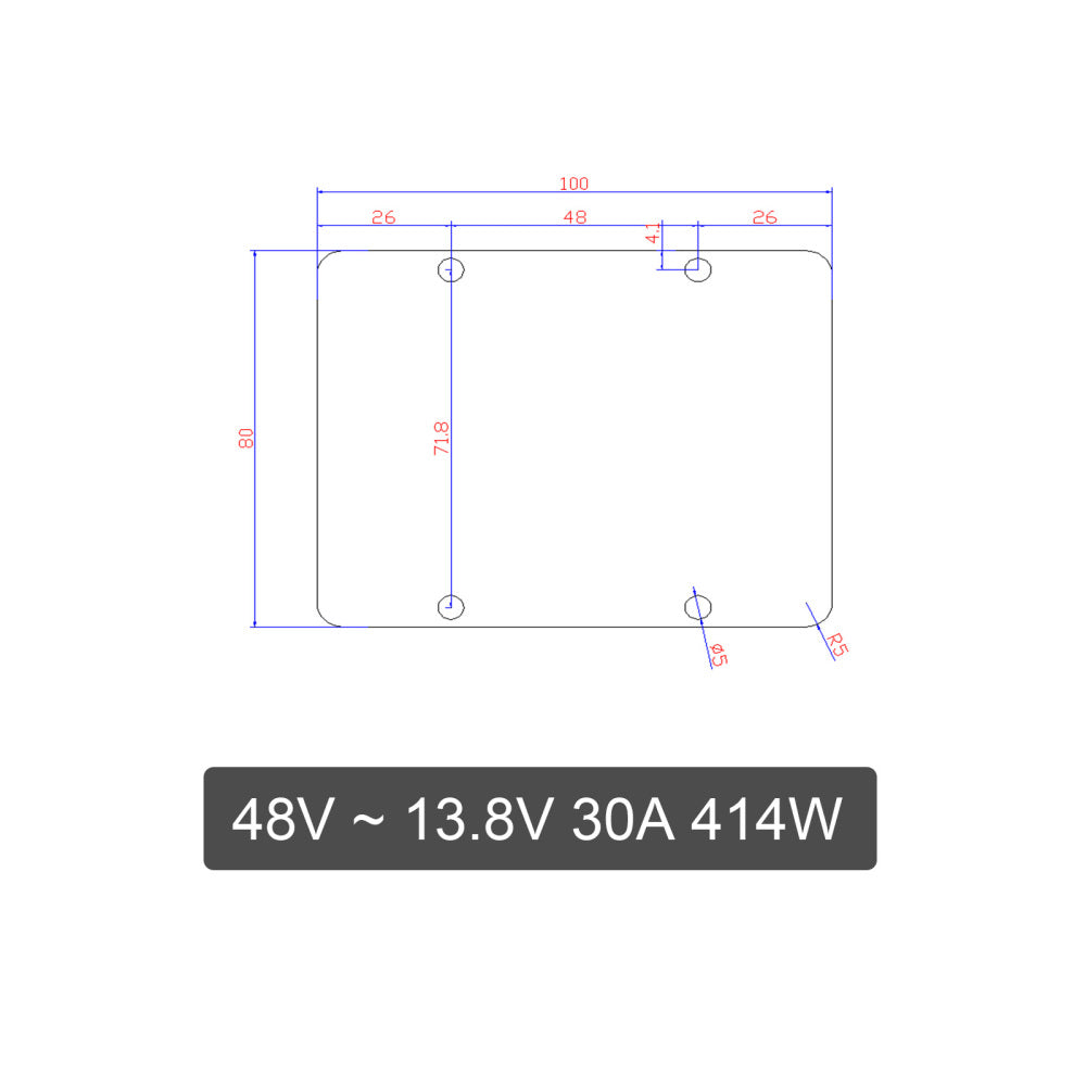 Areyourshop 48V 30A Step Down to 13.8V DC DC Converter Voltage Reducer Regulator 414W