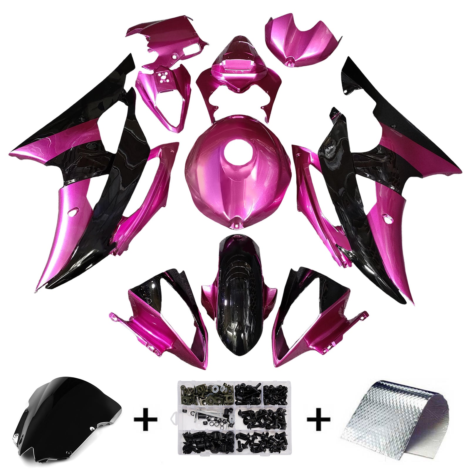 Kit de carénage d'injection carrosserie plastique ABS pour Yamaha YZFR6 YZF-R6 2008-2016