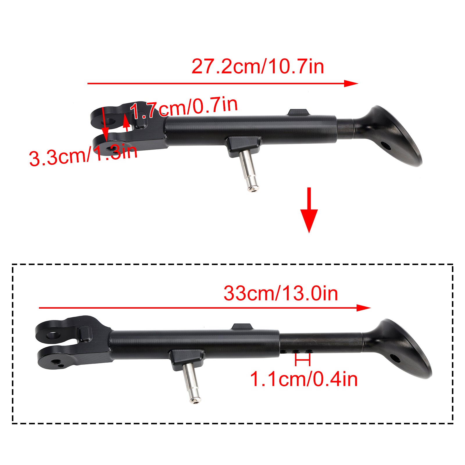 2021-2024 Aprilia RSV4 Stand lateral ajustável Stand Kickstand