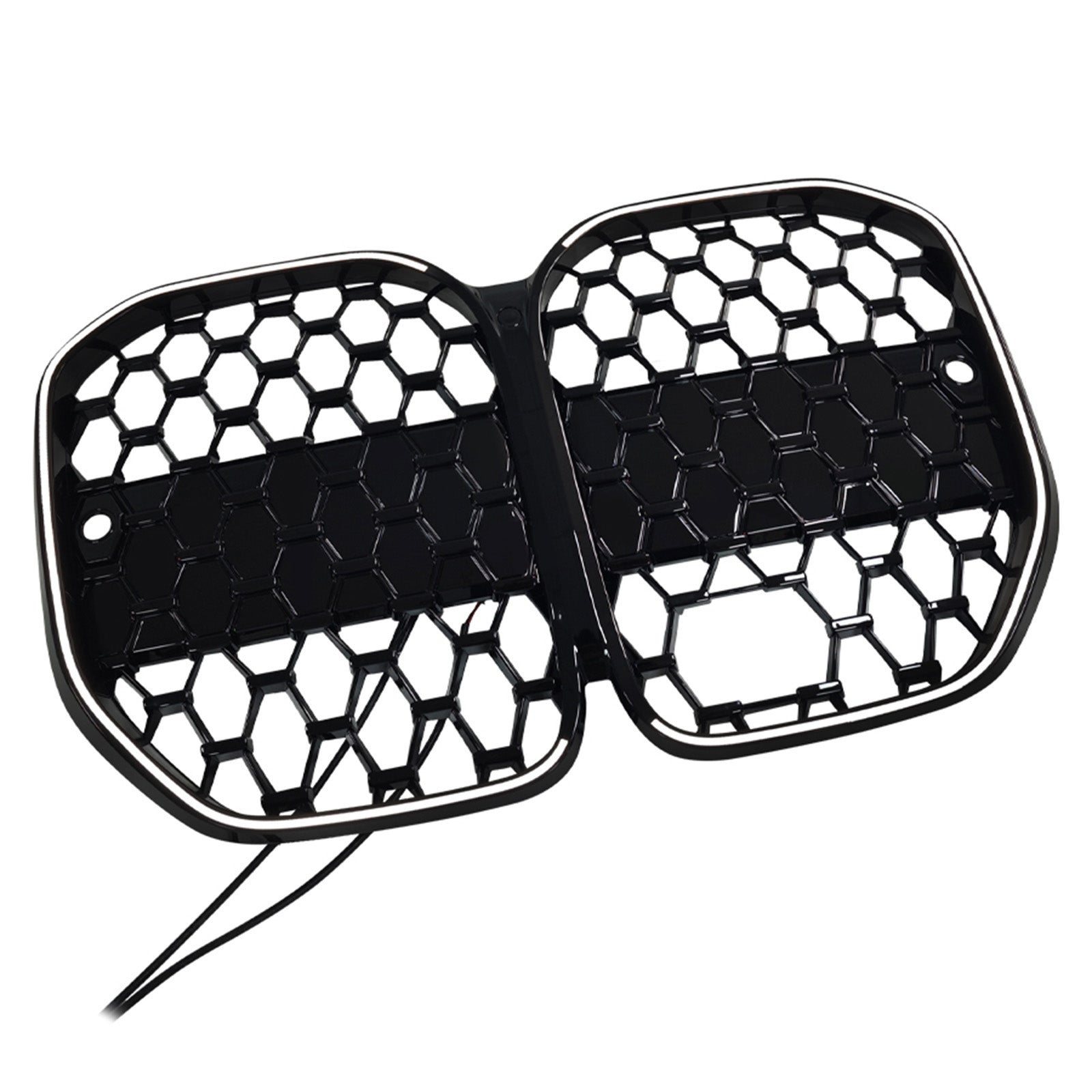 Black Front Bumper Grille Grill Fit BMW 4 Series G22 G23 G82 2020-2025 W/ ACC