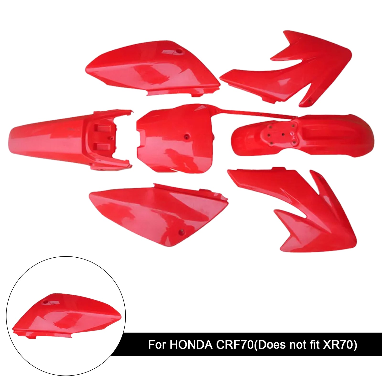 Honda CRF70 Dirt Bike Body Body Plastic Plastic Fender Faquing
