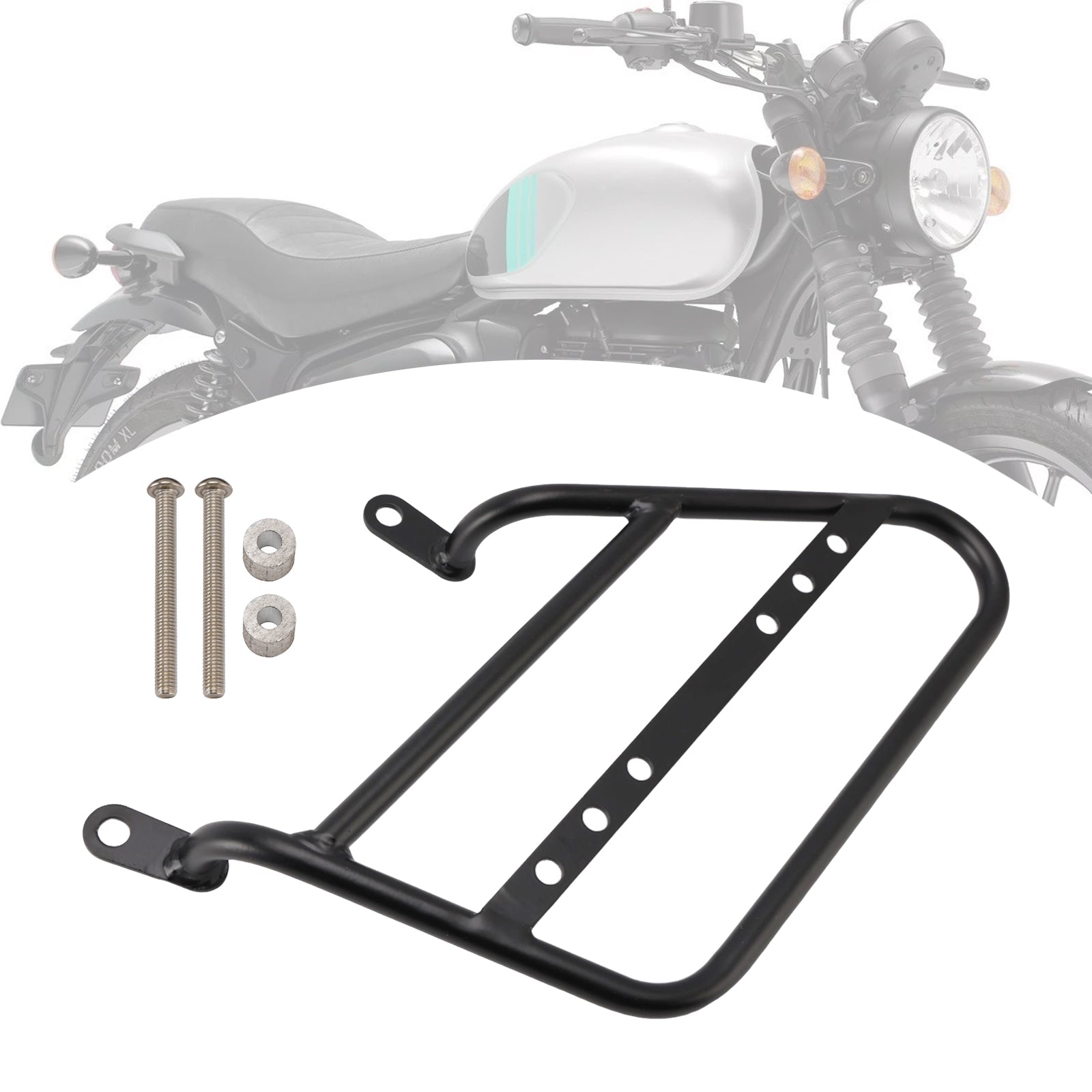 2021-2024 Royal Enfield Meteor 350 Bagagerek Zijzadeltas Beugel Zwart