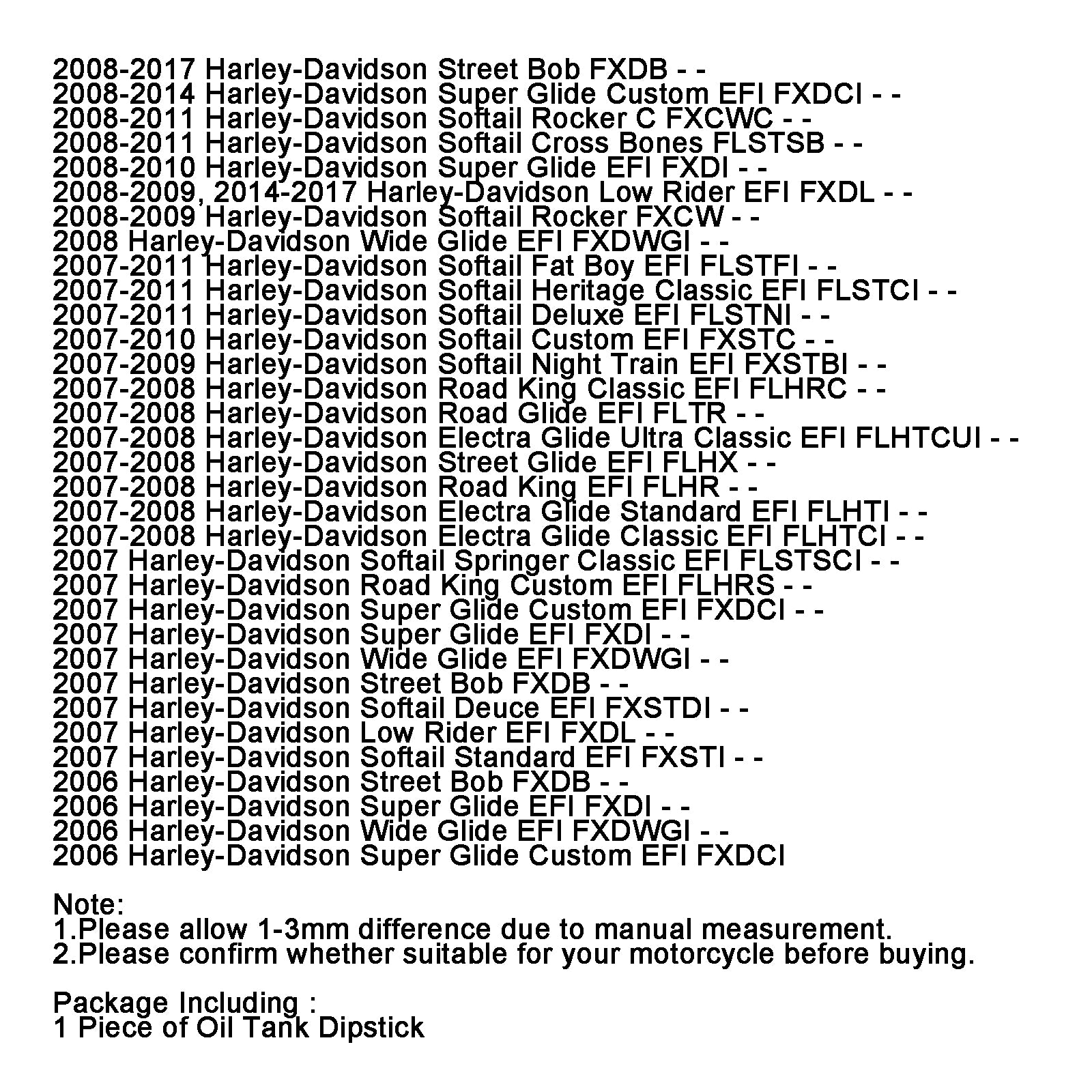 Tanque de tanque de petróleo Tanque de tanque de tanque de tanque de ajuste para a rua Softail Road Bob 1105-0022