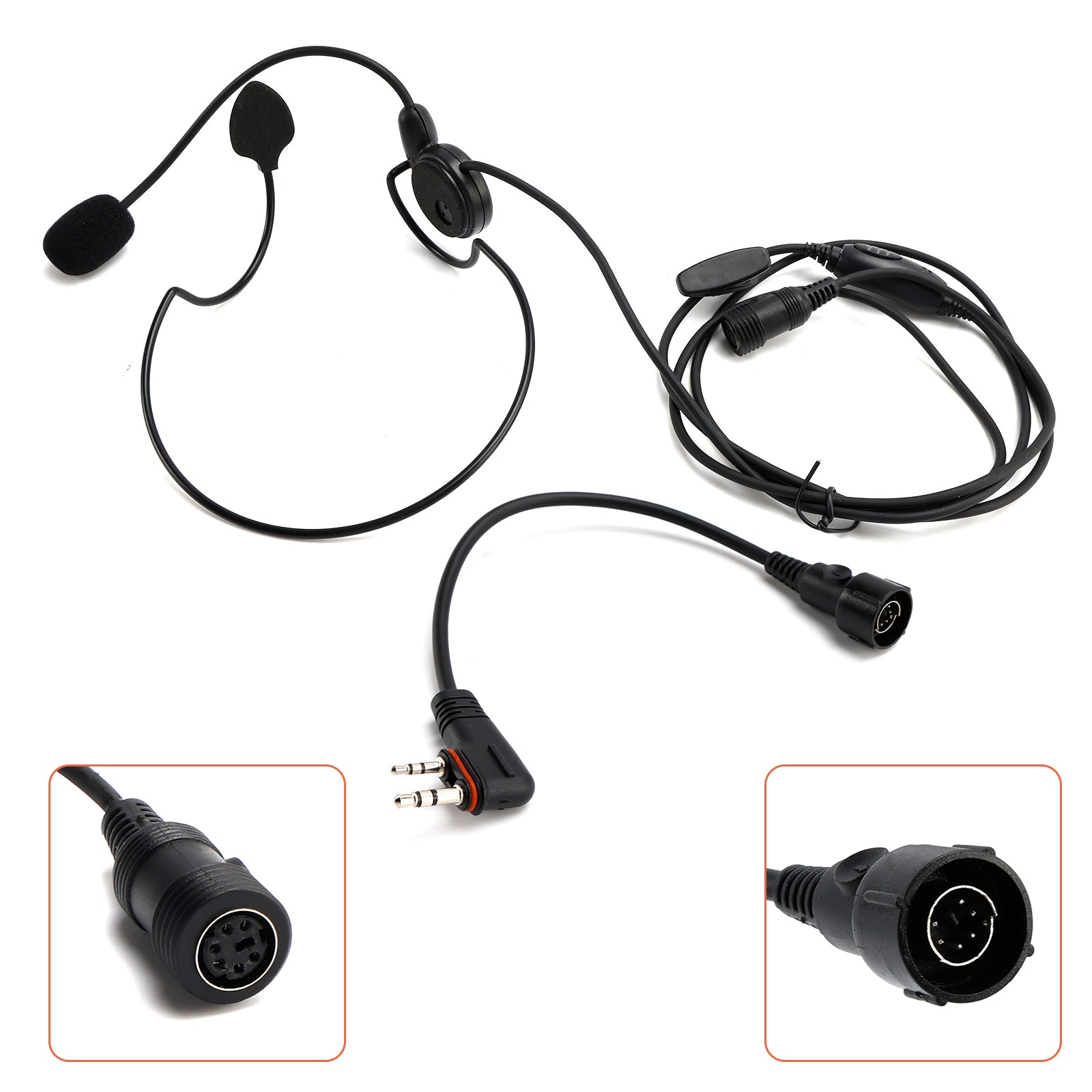 616-C2 Rear-Mounted Tactical Earhook Headset A24 Conversion Line For A25CE A25N