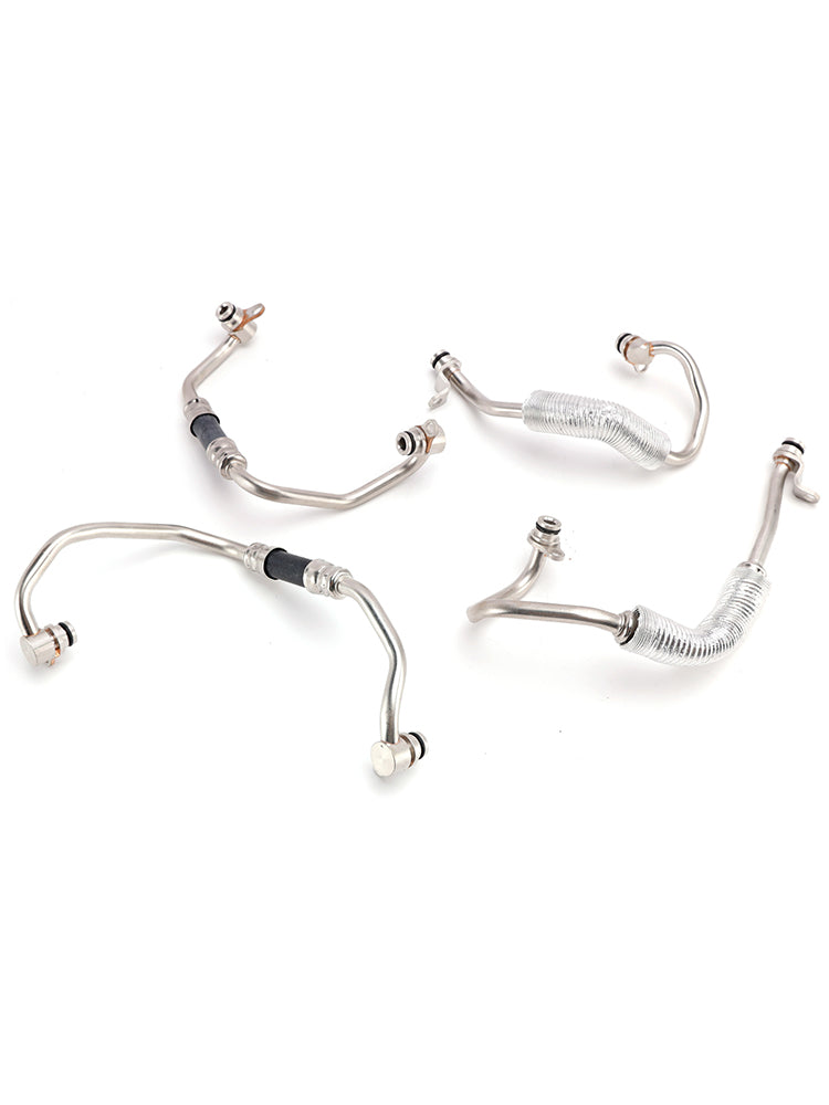 4PCS Turbo Charger Coolant Hose Line Kit For BMW 335i xDrive 335is 335xi 335is