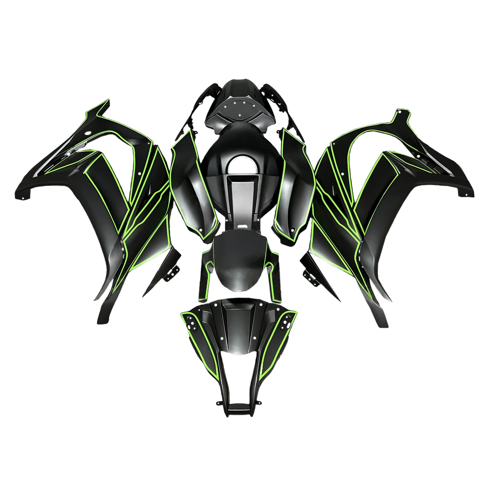 Injeksjon Fairing Kit karosseri plast ABS Fit for Kawasaki ZX10R 2011-2015