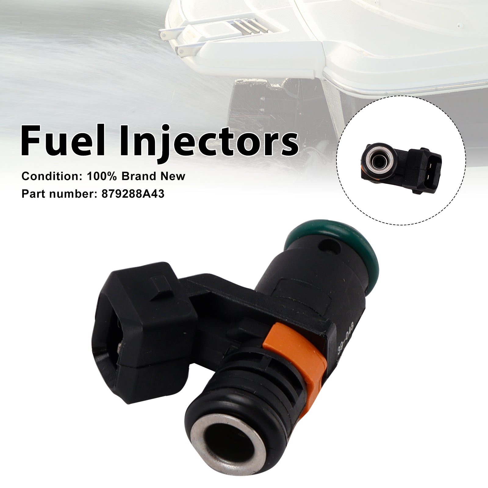 879288A43 Fuel Injectors For Mercruiser Sterndrive Gas Engines 3.0L