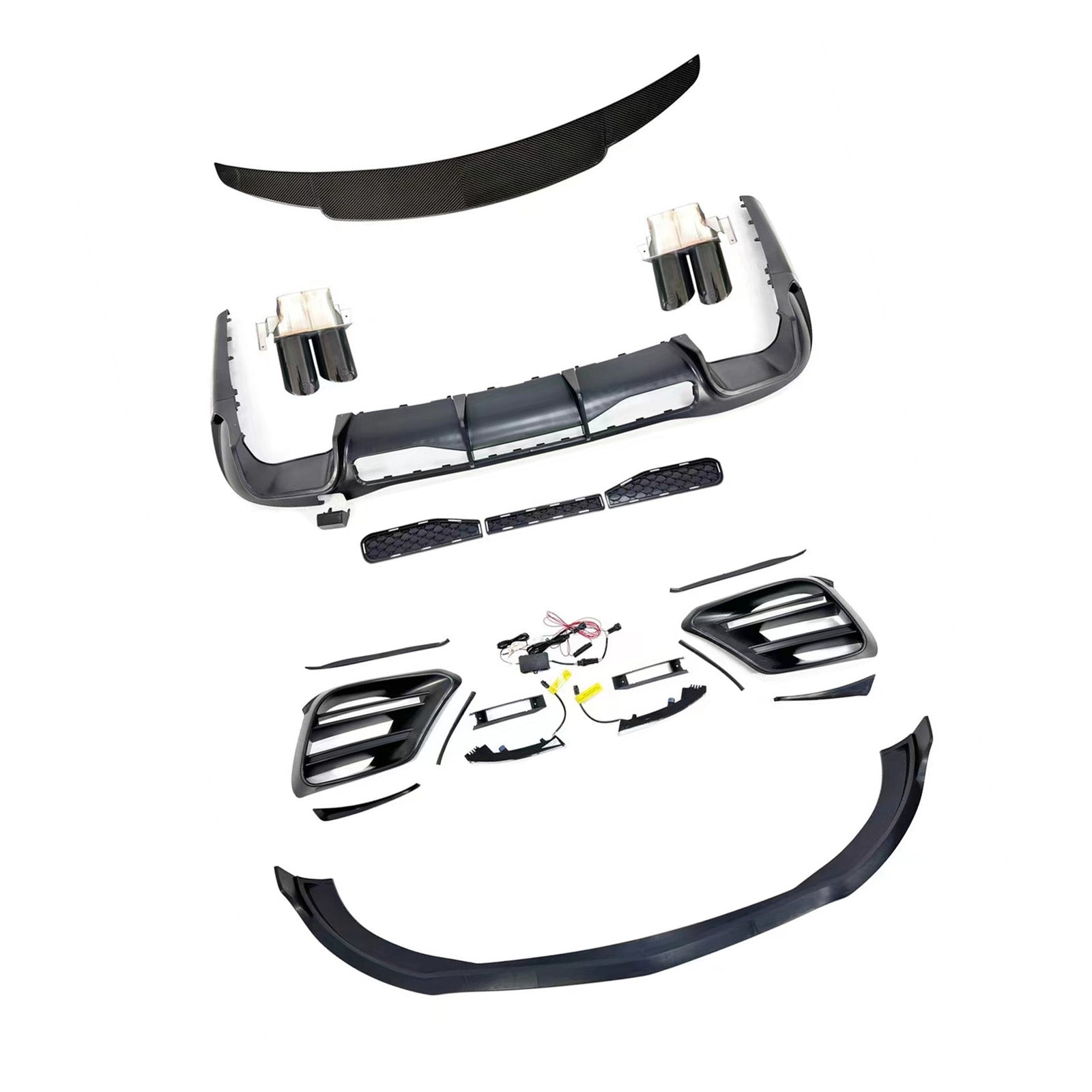 Kit carrosserie pare-chocs compatible Mercedes Classe S W223 S450 S500 2021-2023 Mise à niveau Style B