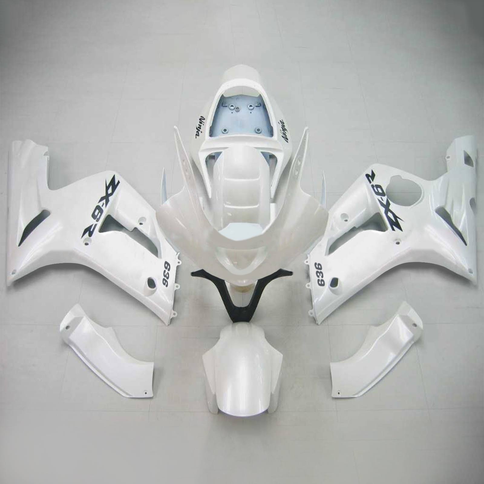 2003-2004 KAWASAKI ZX6R 636 Kit de carénage injection amotopart Bodywork Plastic Abs # 106