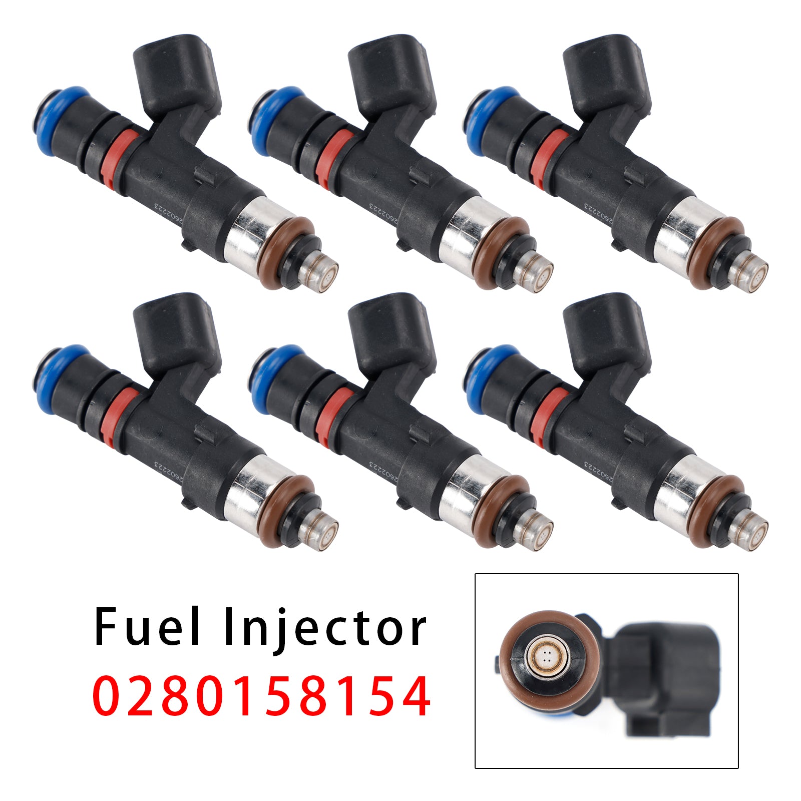 6Pcs Fuel Injector For Saturn Outlook Vue GMC Acadia Enclave 07-08 0280158154