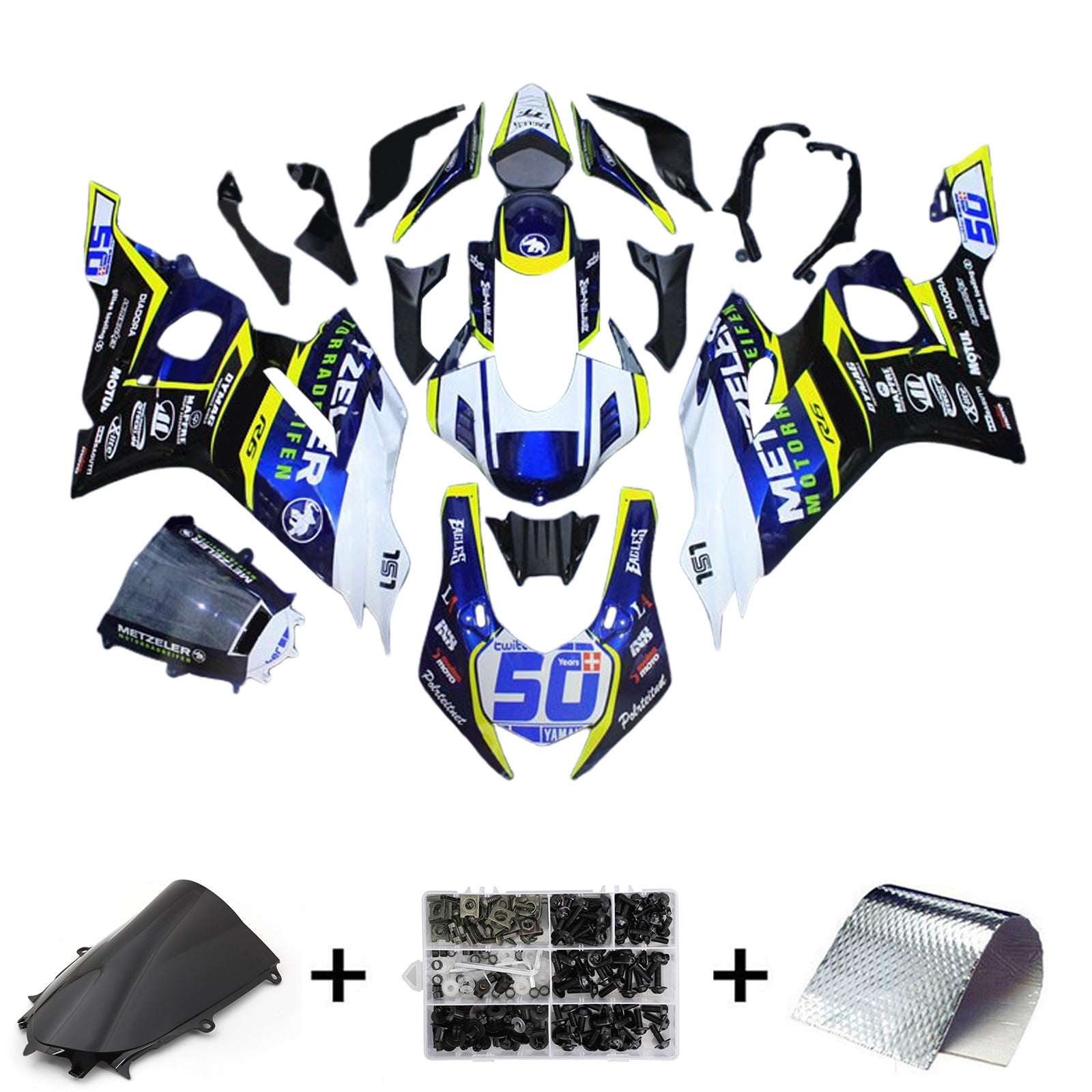 2017-2023 Yamaha YZF-R6 Kit de camerage d'injection Bodywork Plastic Abs