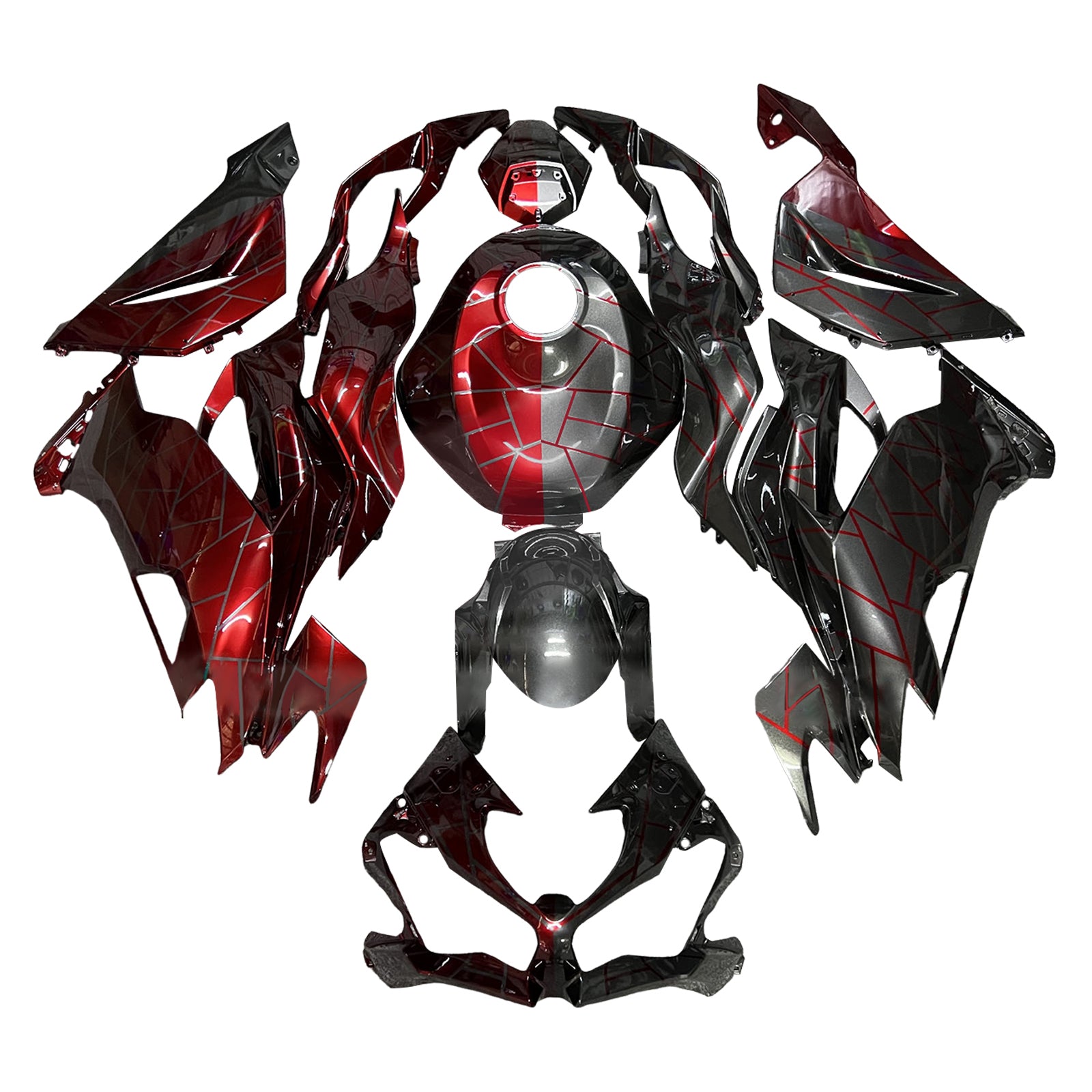 Kit de carenagem injeção ABS PLÁSTICO DE PLÁSTICOS ABS PARA KAWASAKI ZX6R 2019-2023